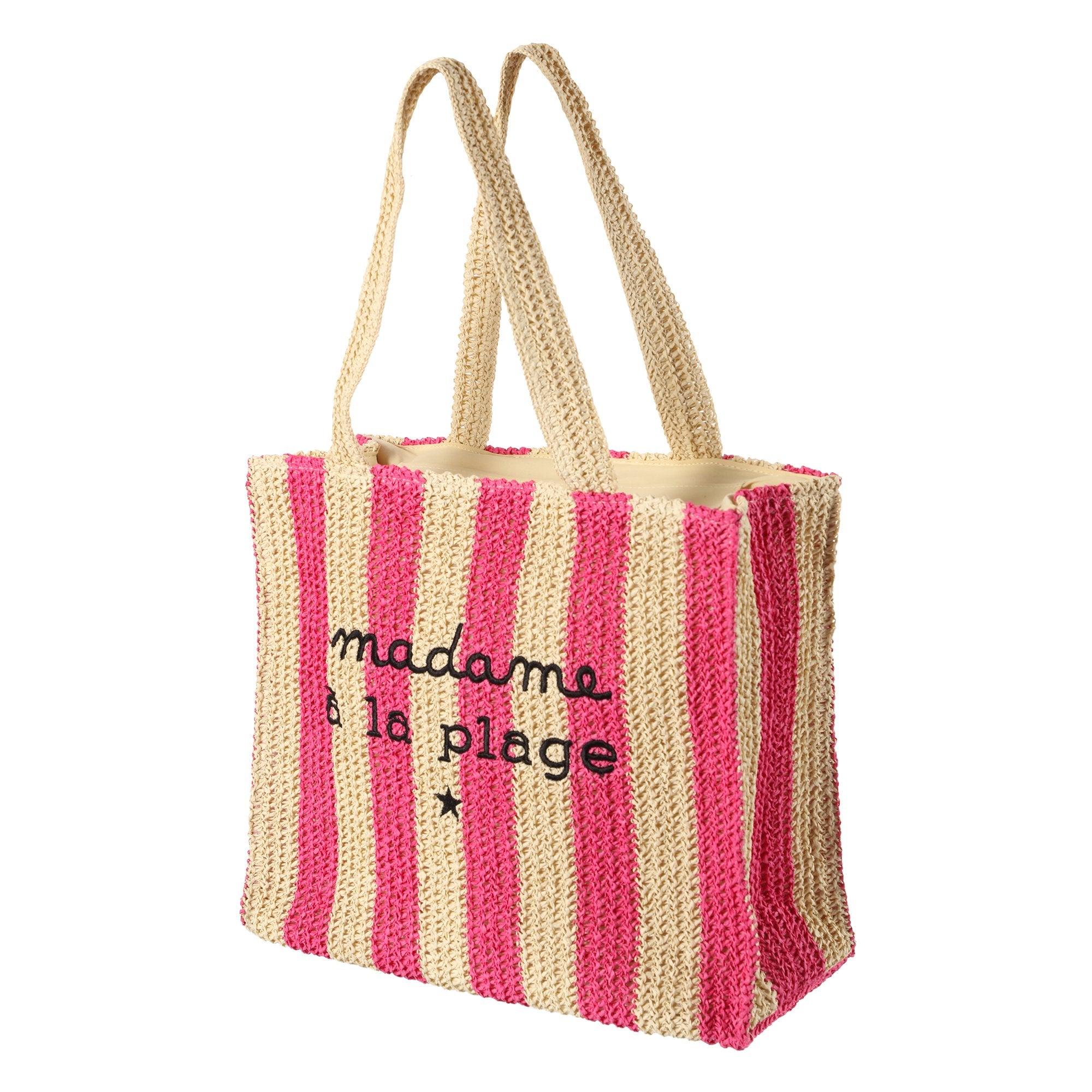 Stokomani Mode sac de plage rose cabas spacieux léger