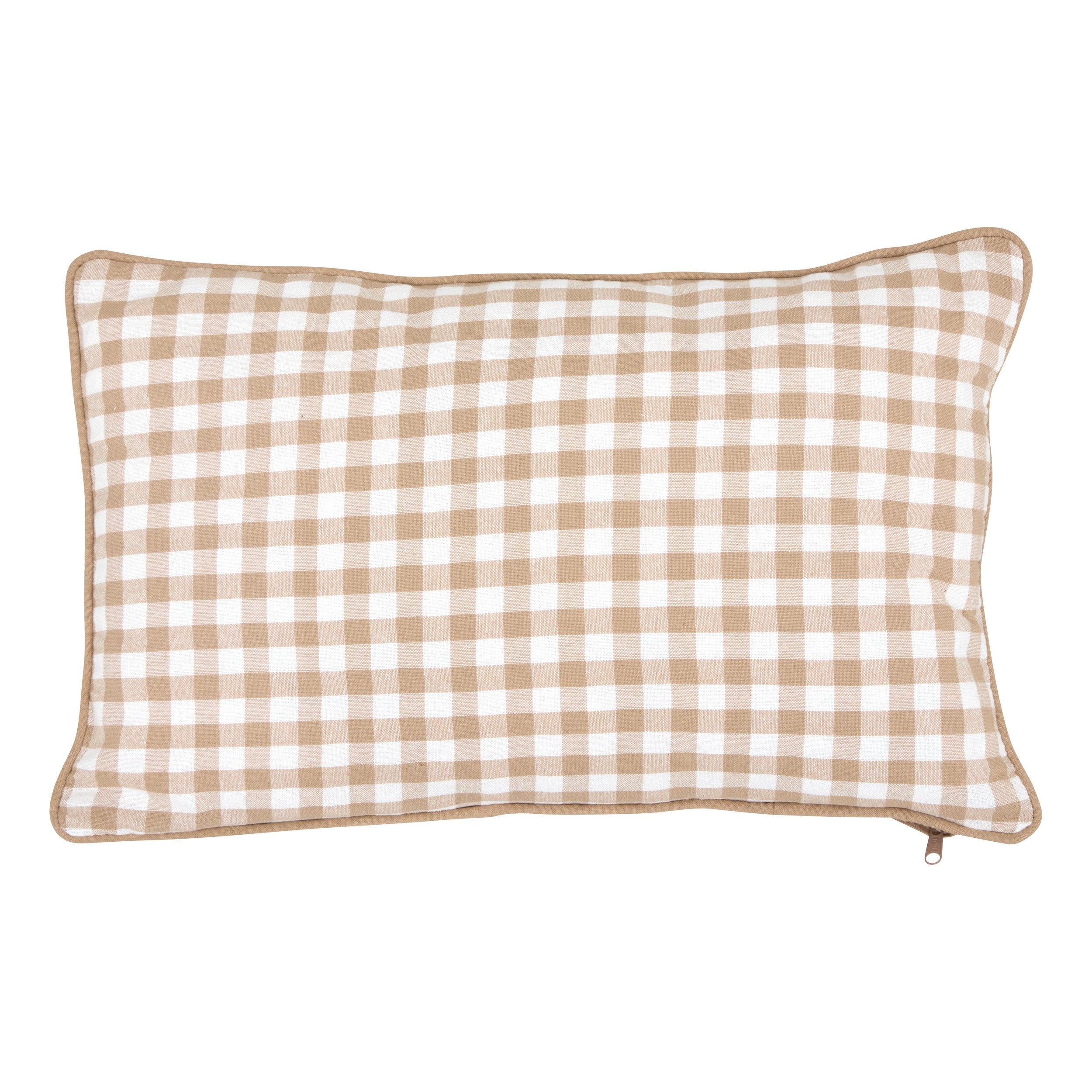 Stokomani Maison Groove coussin vichy lin 30x50 cm housse coton
