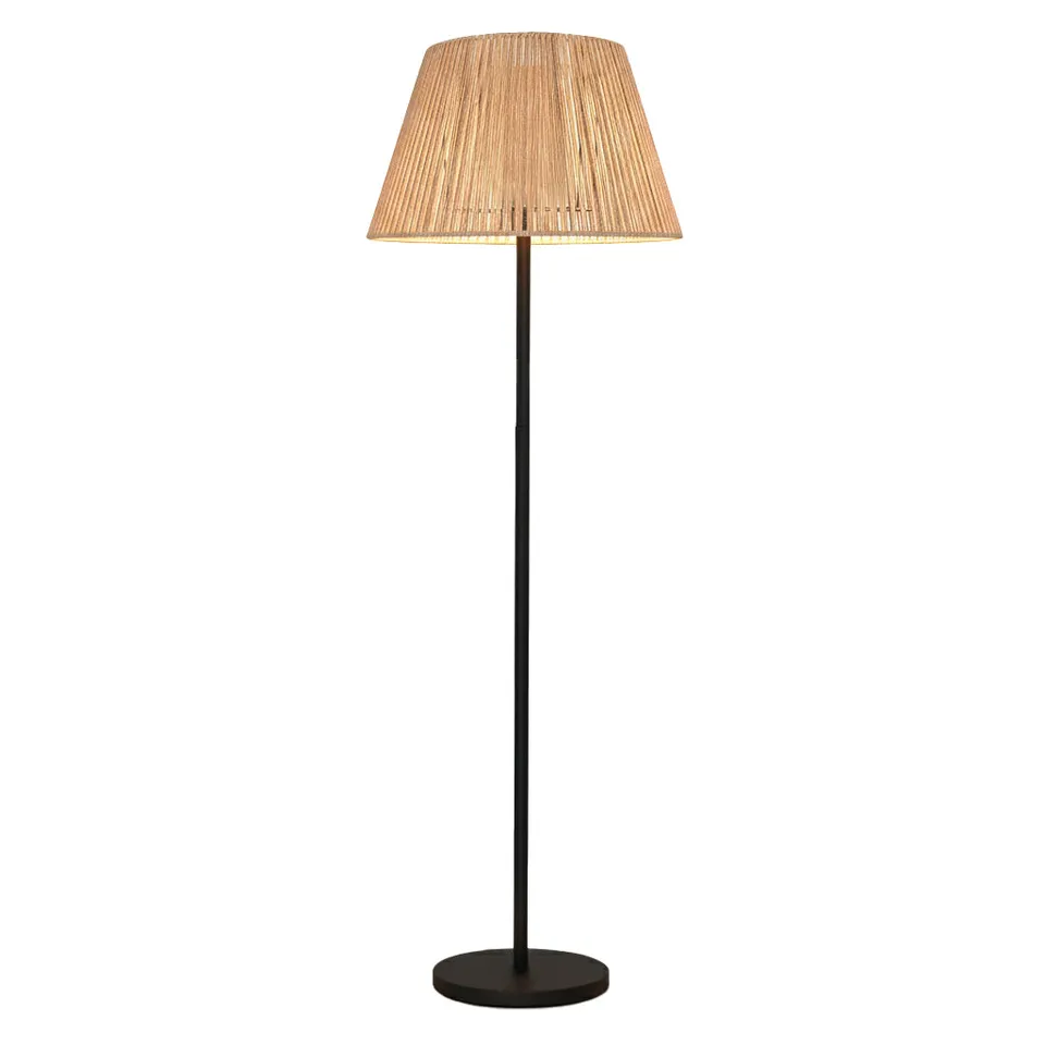 Red Deco Tall Raffy Solar H170cm lampadaire solaire blanc chaud rotin