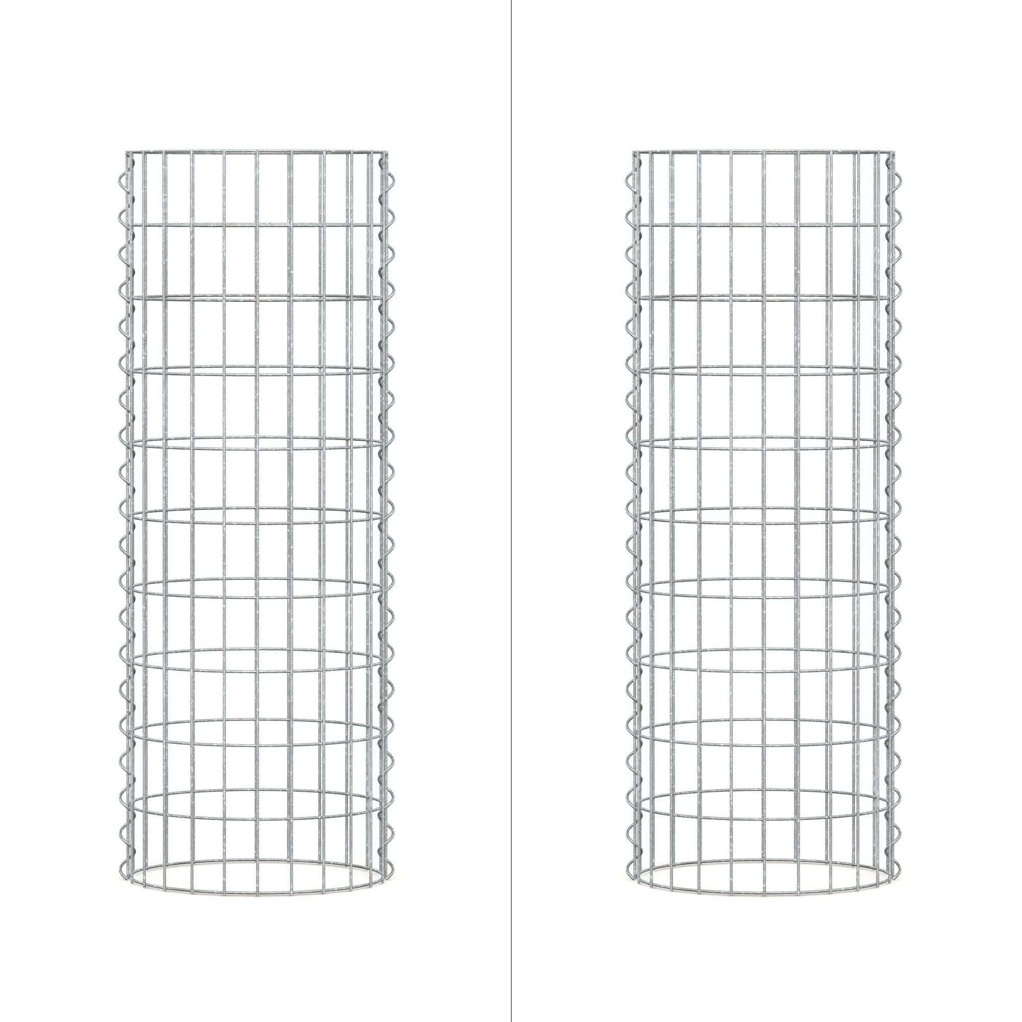 ECD Germany Garten gabion colonne Ø35x100 cm acier galvanisé 4 pcs