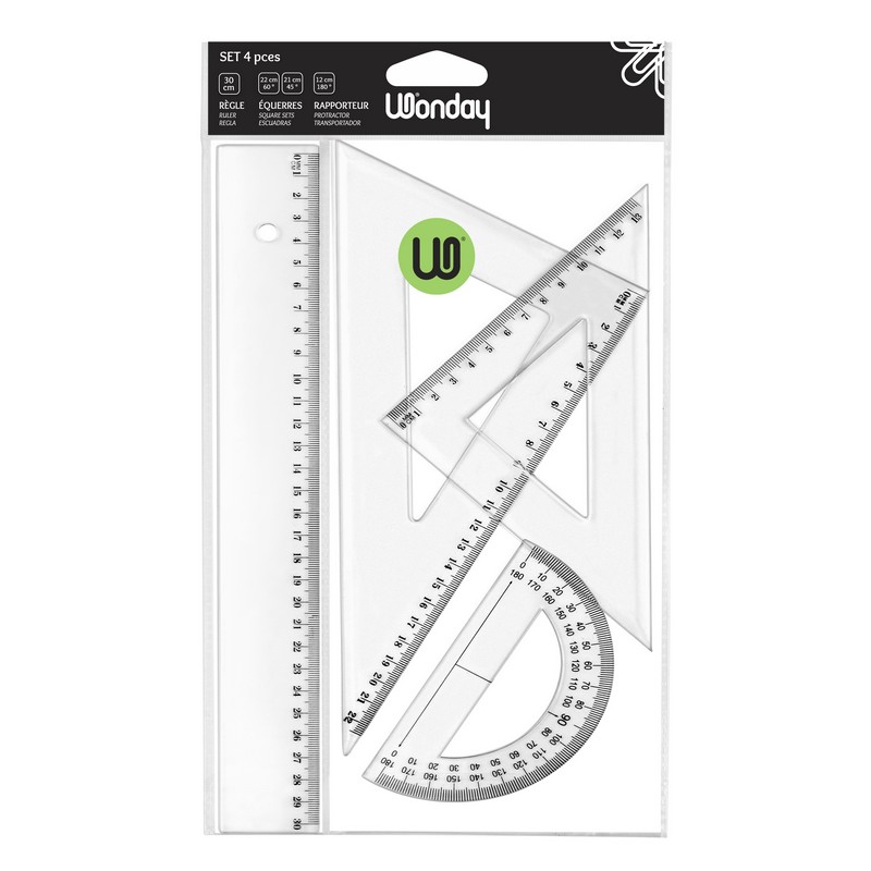 Safe Tool Set traçage cristal 4 pièces transparent