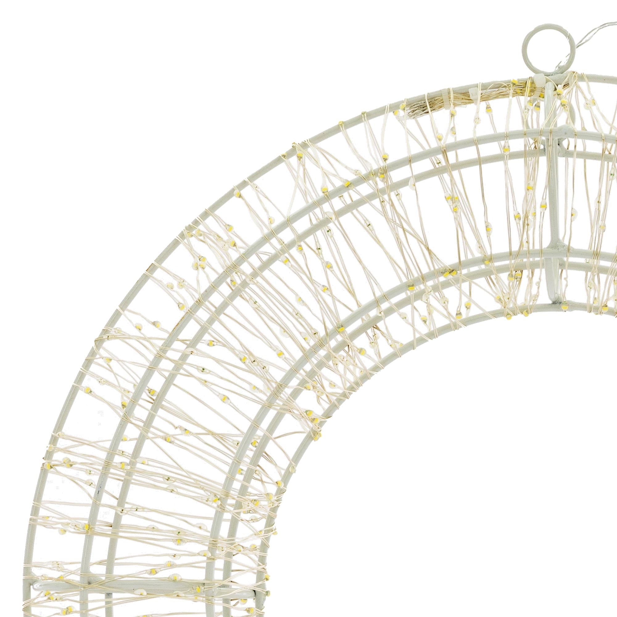ECD Germany Couronne LED métal 50 cm blanc chaud 1440 LED