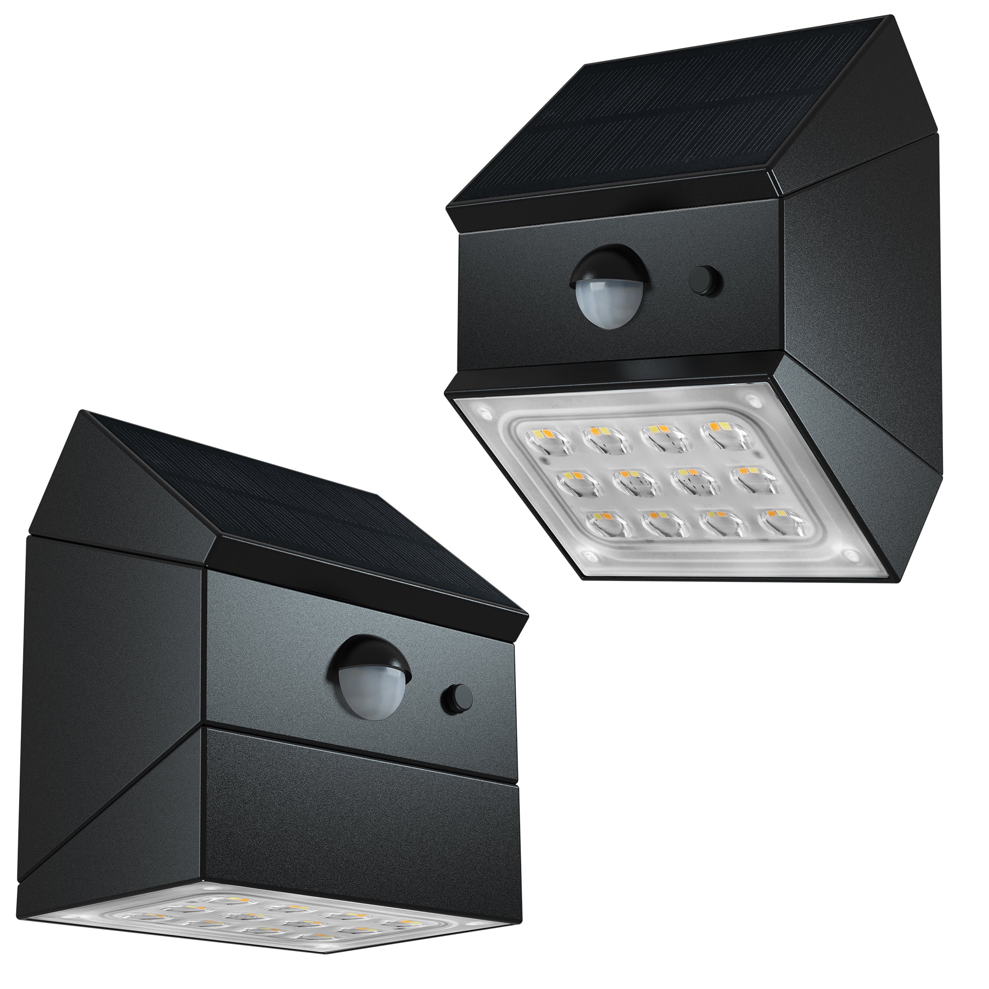 Red Deco LUMICUBE lot 2 appliques solaires LED détecteur H10cm