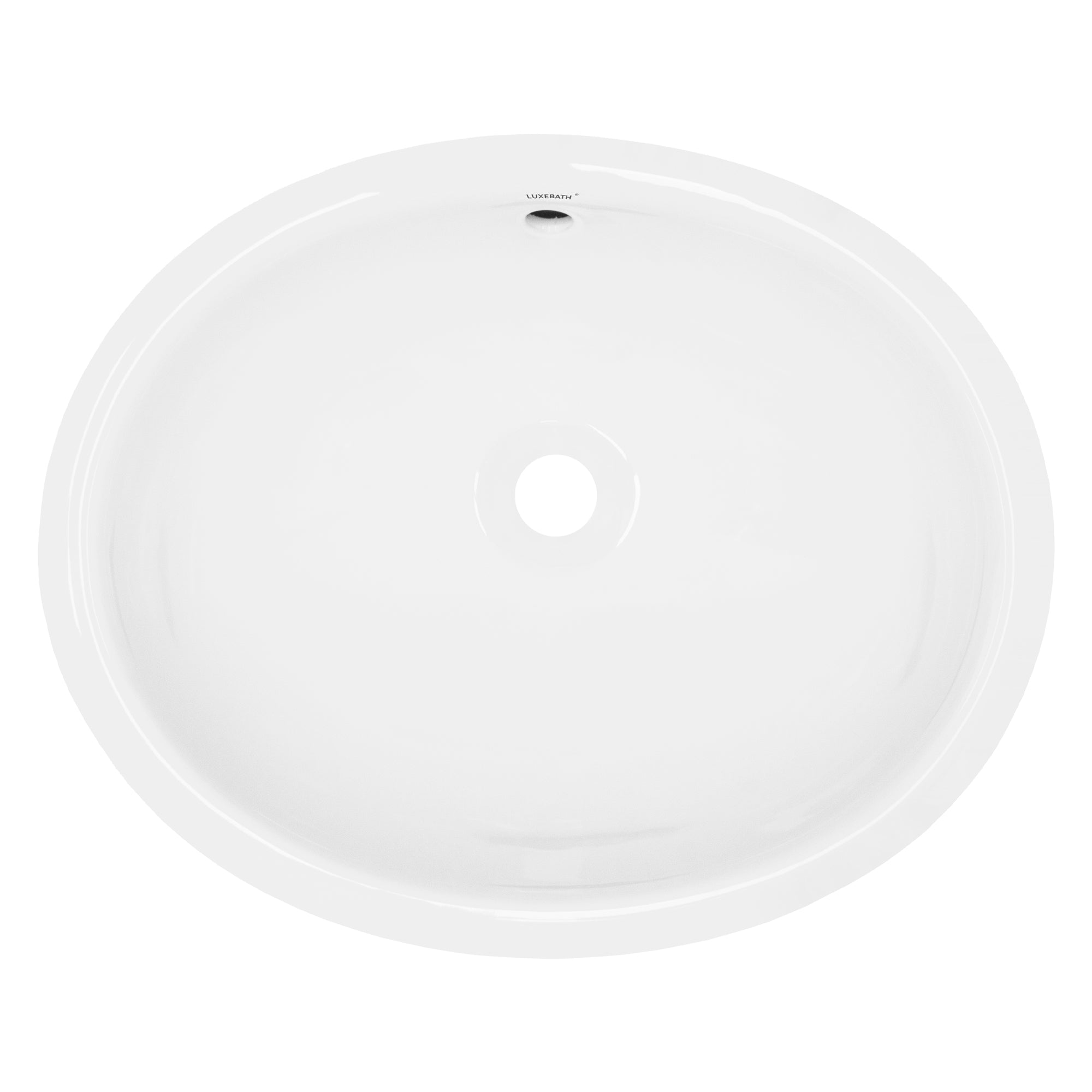 ECD Germany LuxeBath Lavabo céramique blanc 49 cm + bonde