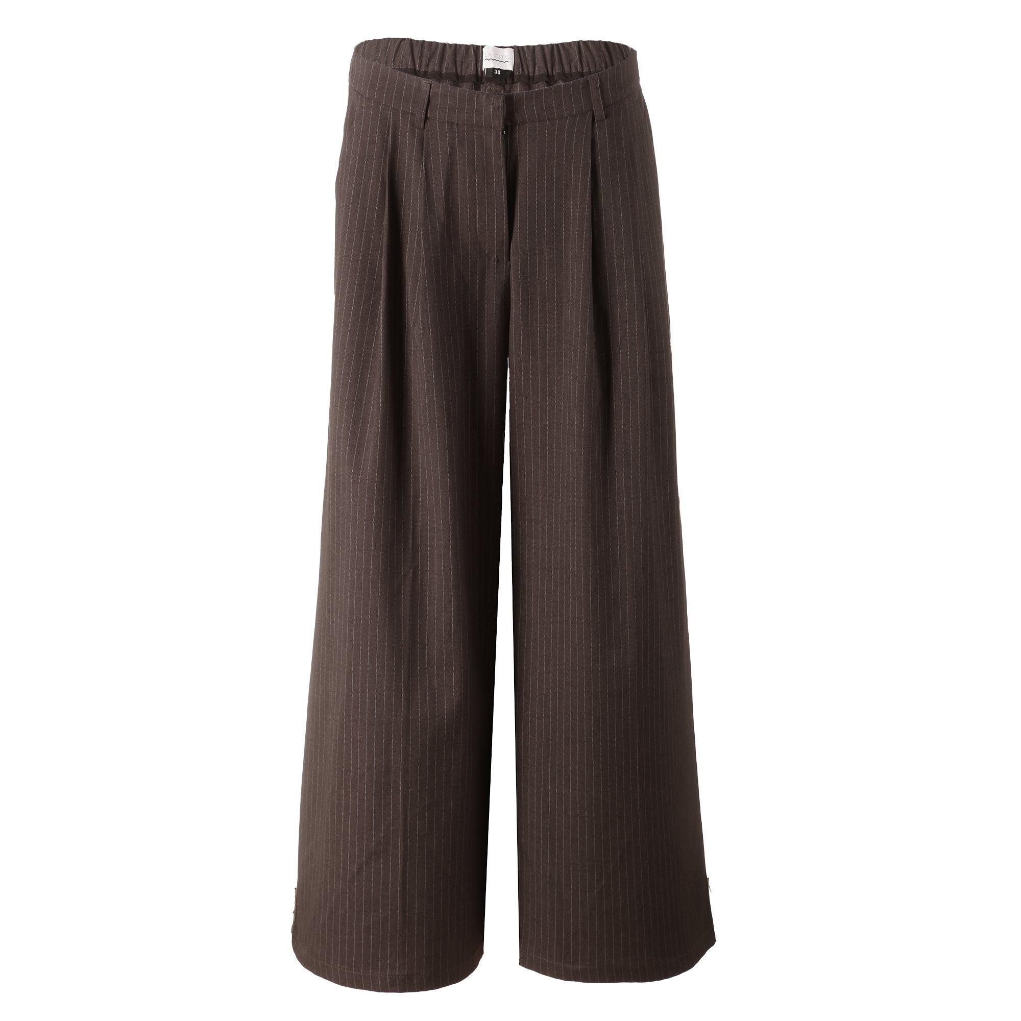 Stokomani Mode Pantalon large or femme taille 42