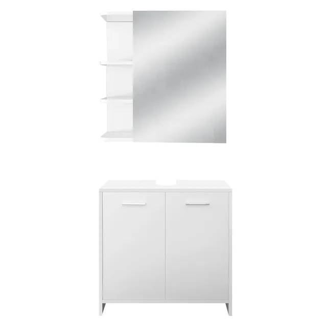 ECD Germany Möbel meuble salle de bain blanc 2 pièces