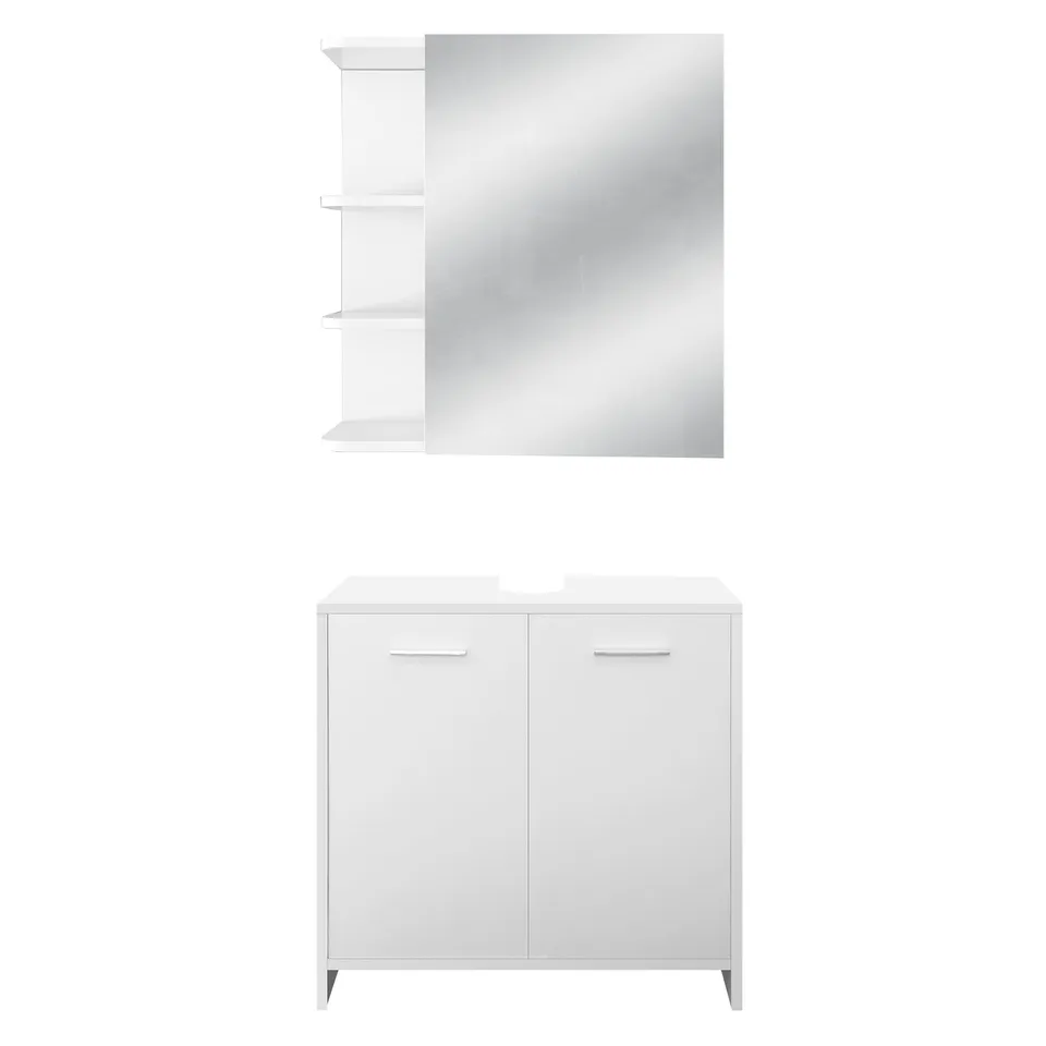 ECD Germany Möbel meuble salle de bain blanc 2 pièces