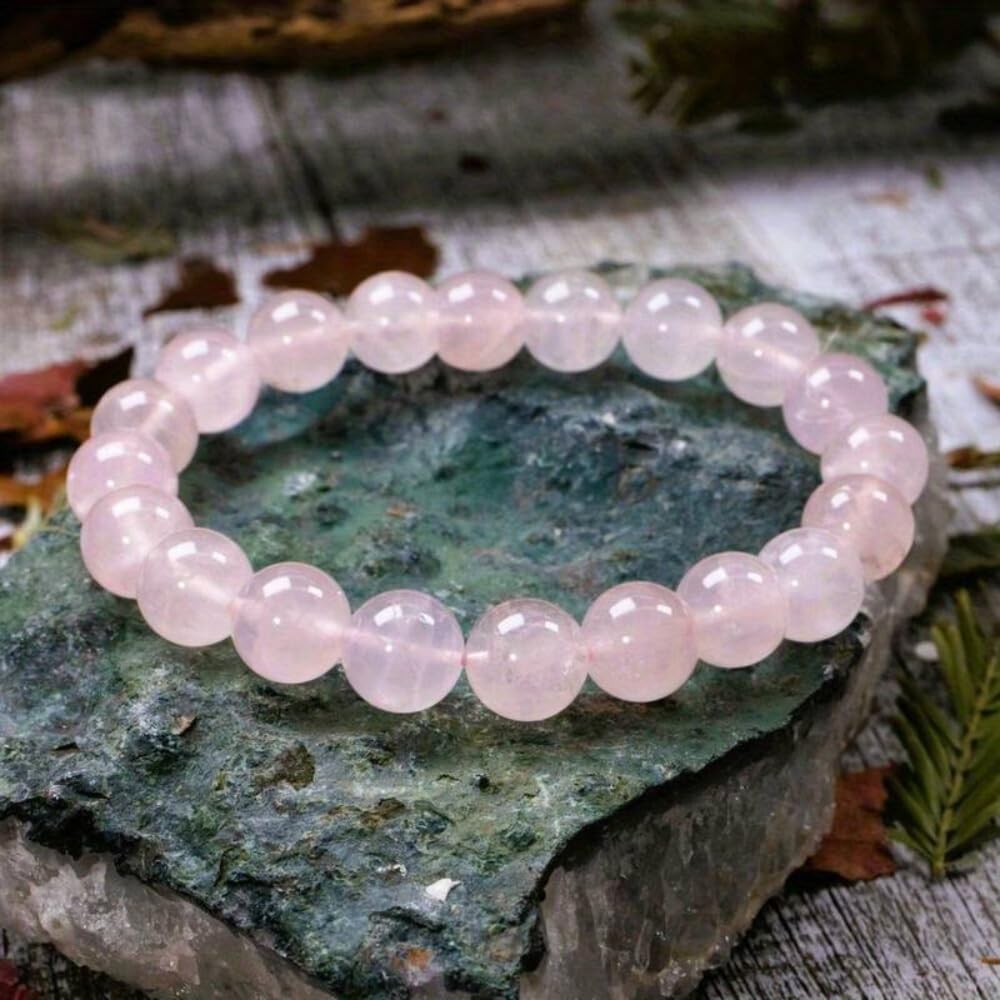 Shop-Story Pinkquartz bracelet quartz rose 19 cm perles 7 mm
