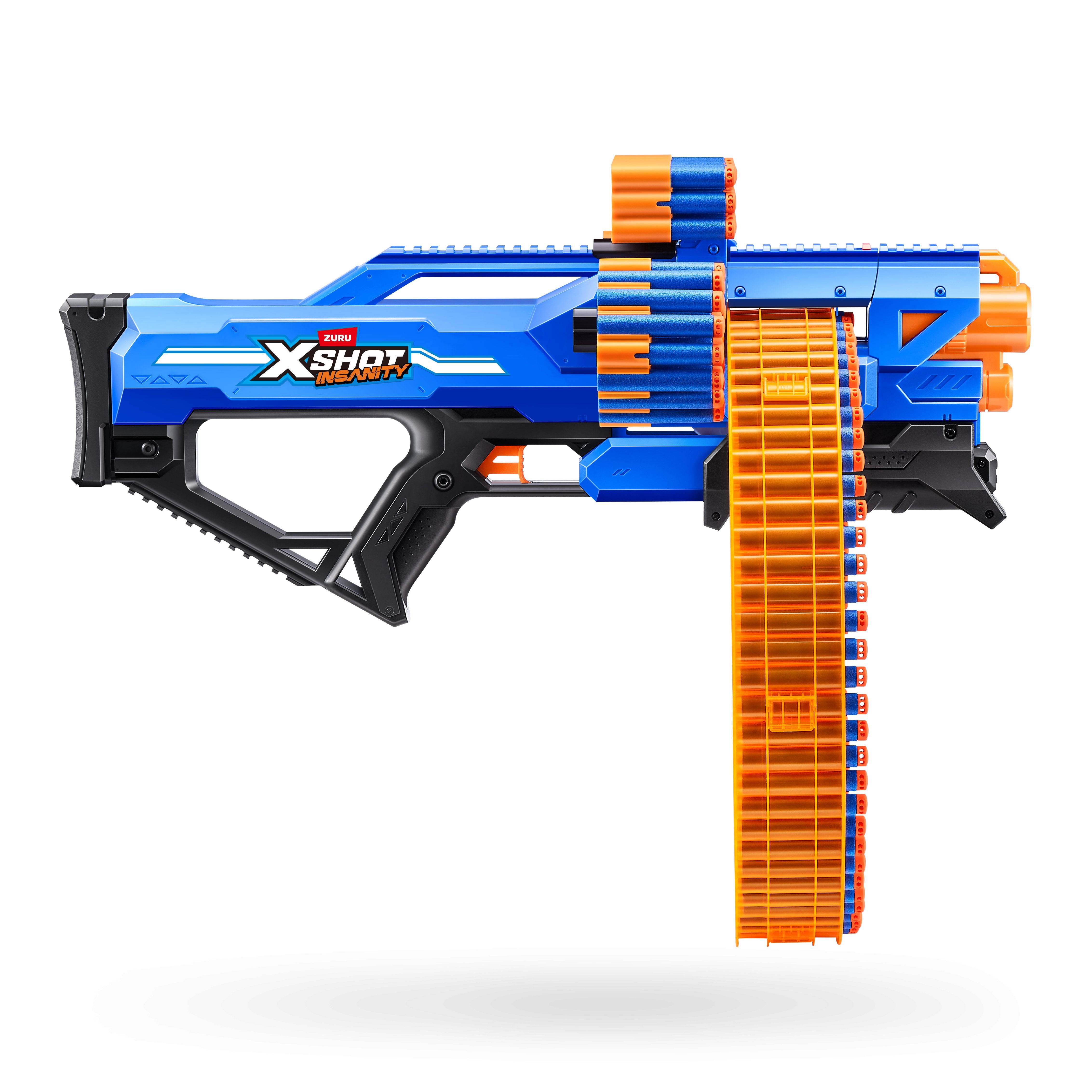 X Shot Insanity Mad Mega Barrel Pistolet fléchettes 72 coups