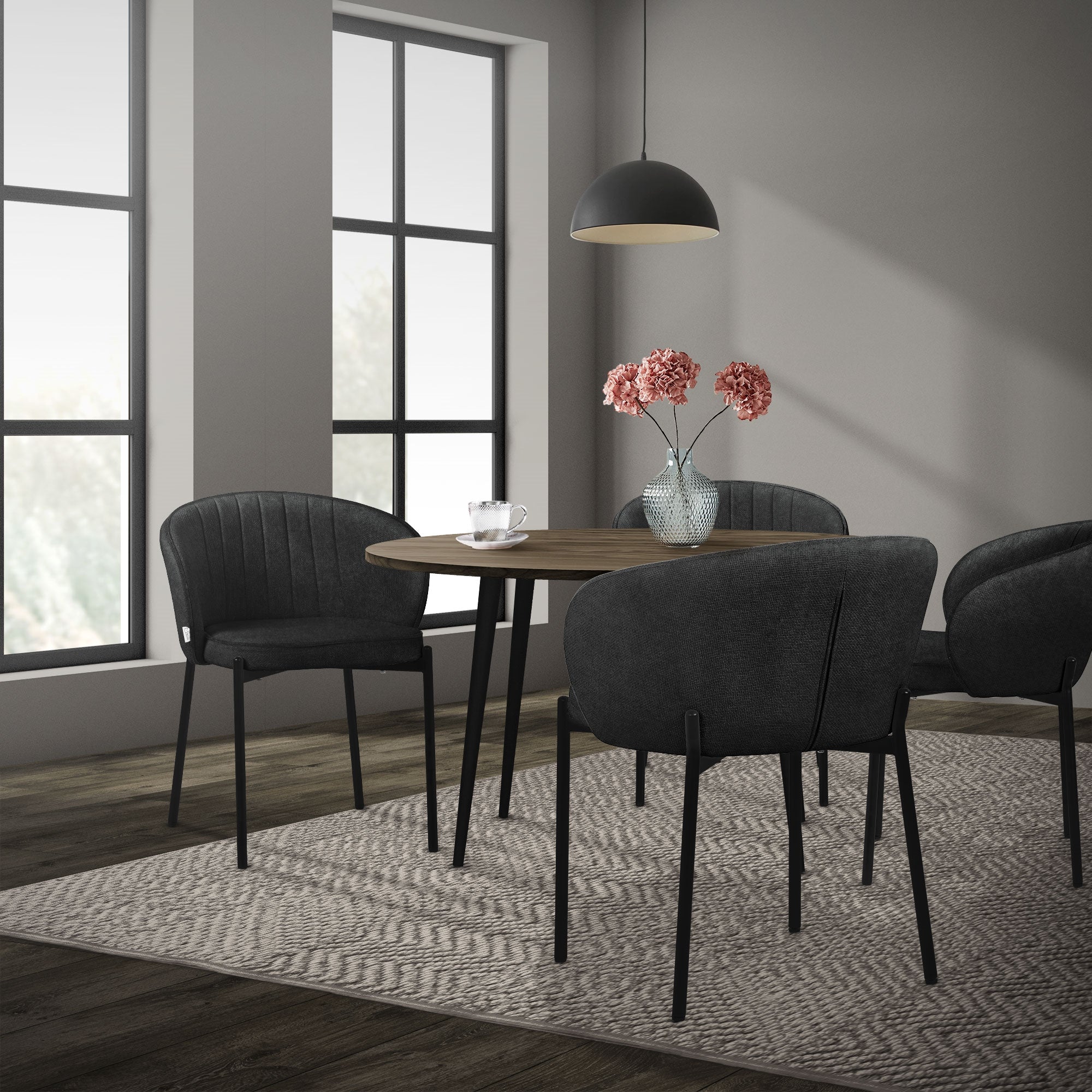 ECD Germany Möbel ML-Design chaise anthracite lot 2 polyester