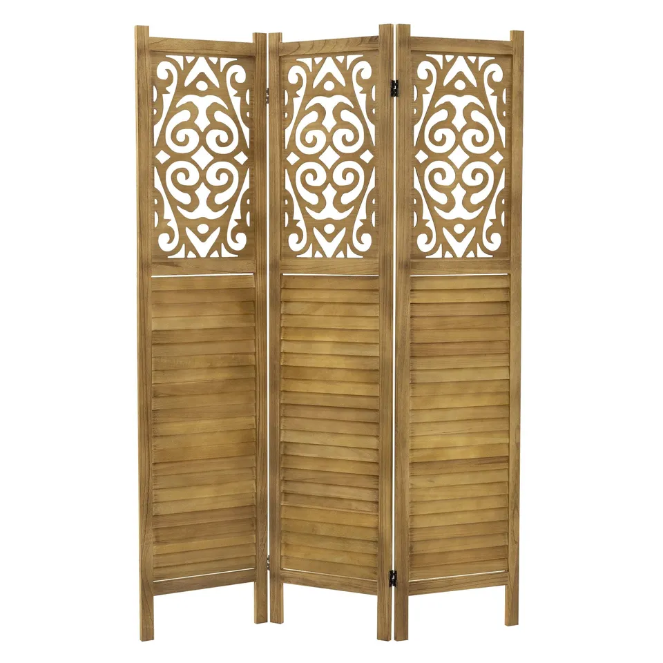 ECD Germany Möbel Tokio paravent bois brun 170x121 cm