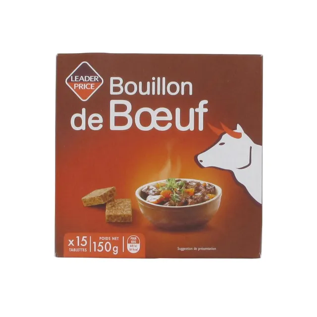 Leader Price Bouillon de bœuf 150g