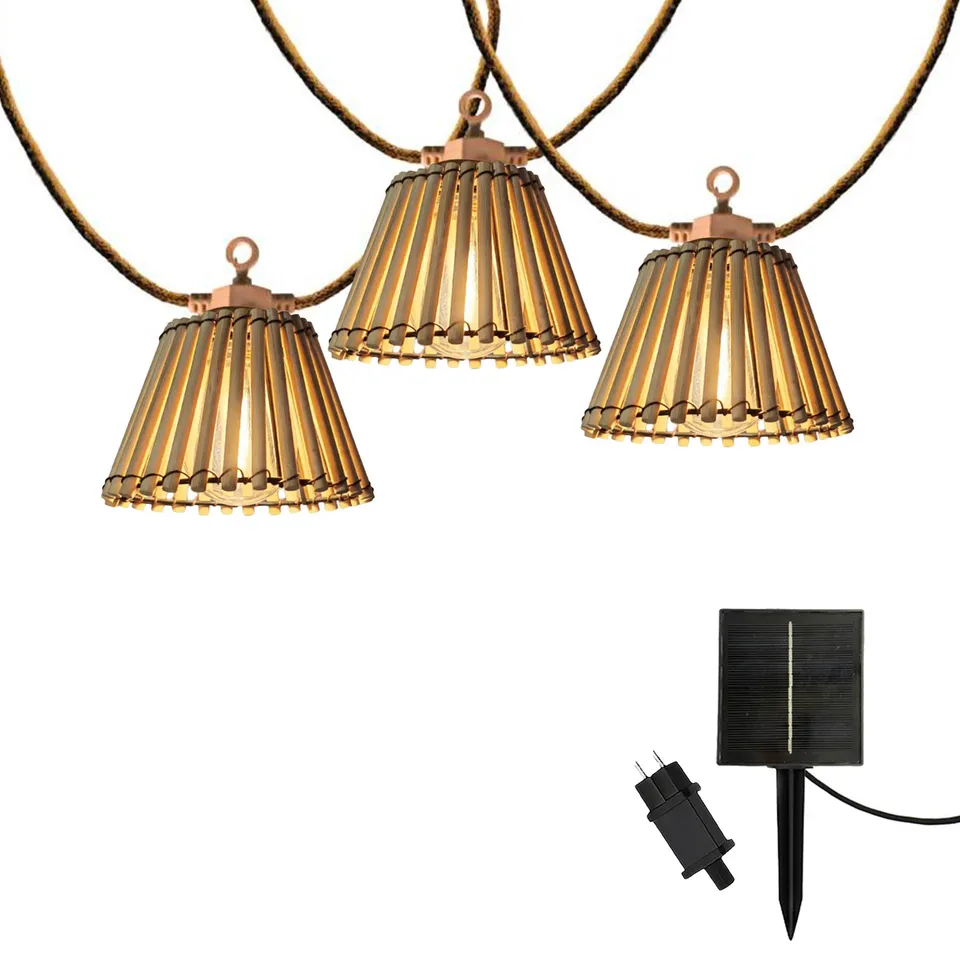Red Deco Natura guirlande LED bambou 8m blanc chaud hybride
