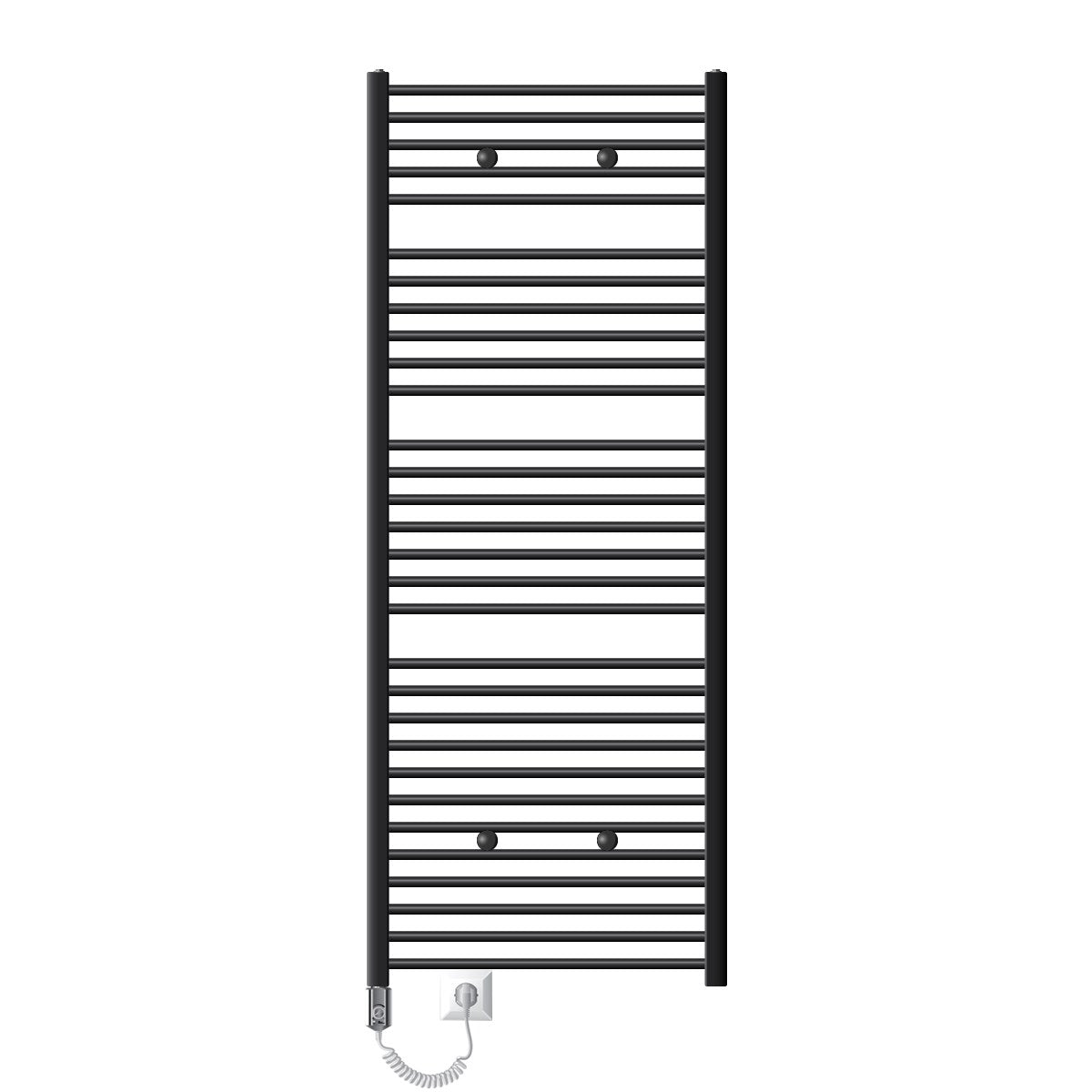 LuxeBath Radiateur électrique 1200W anthracite 750x1800 mm thermostat
