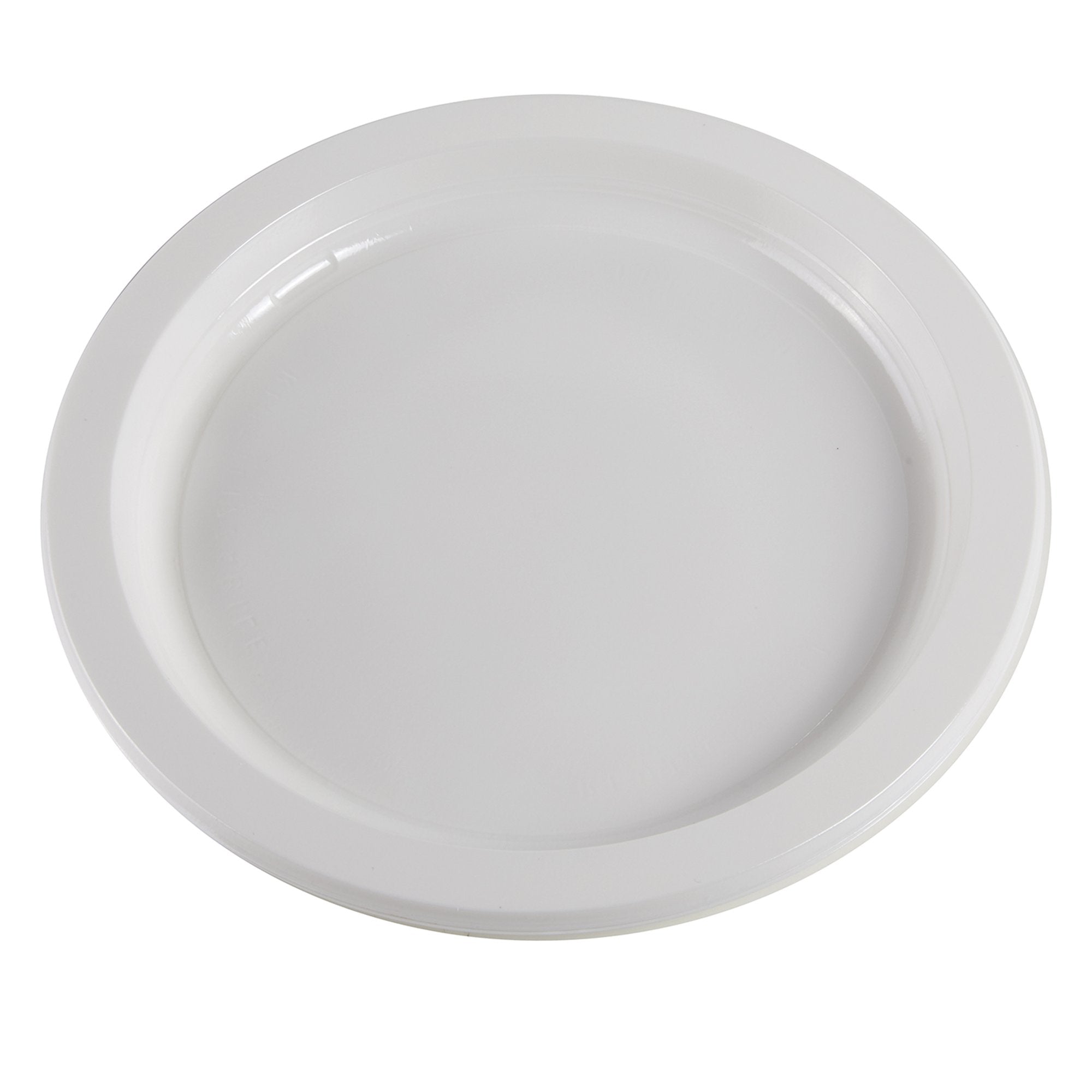 Stokomani Maison 20 assiettes plastique blanches 22 cm
