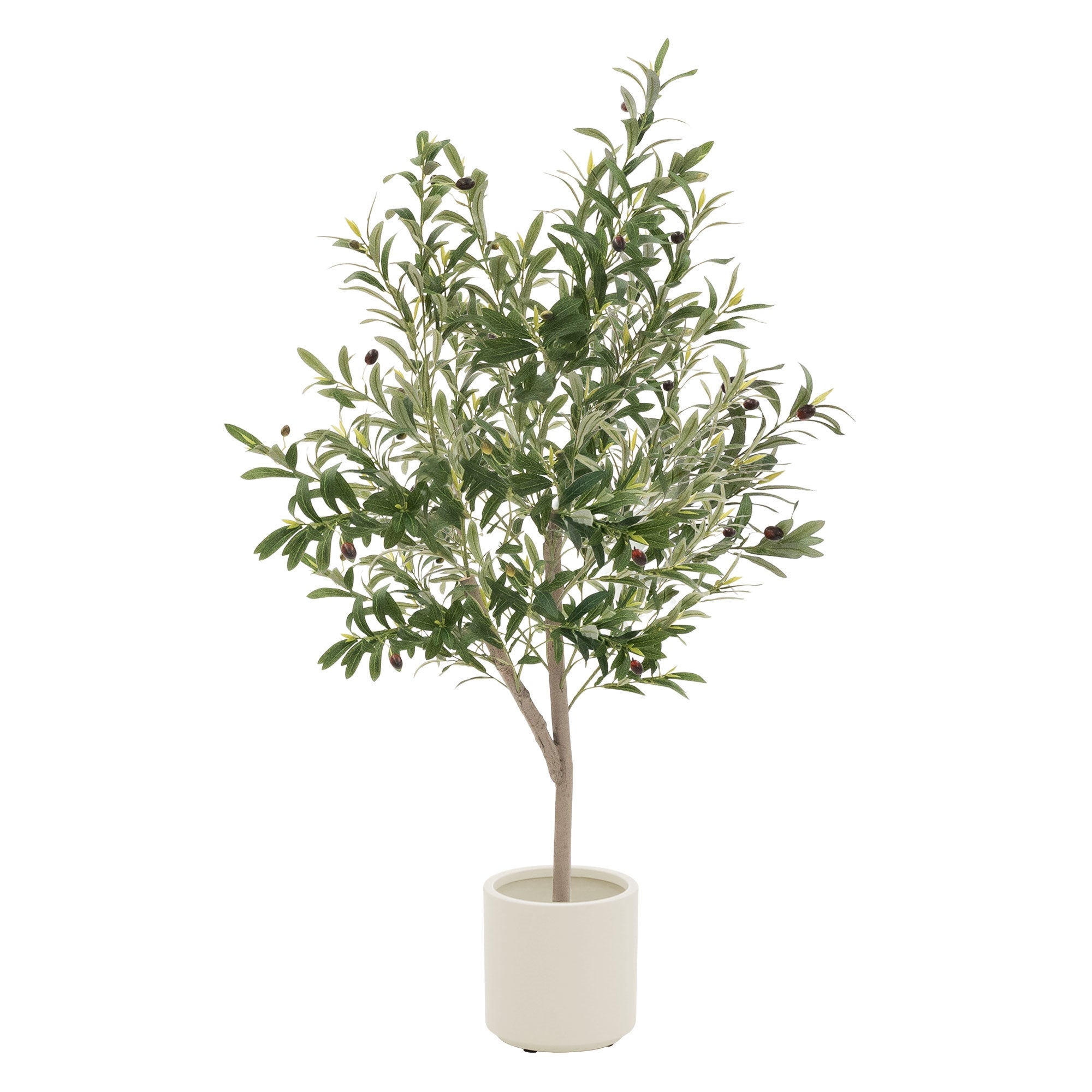 ML-Design olivier artificiel 120 cm avec pot blanc