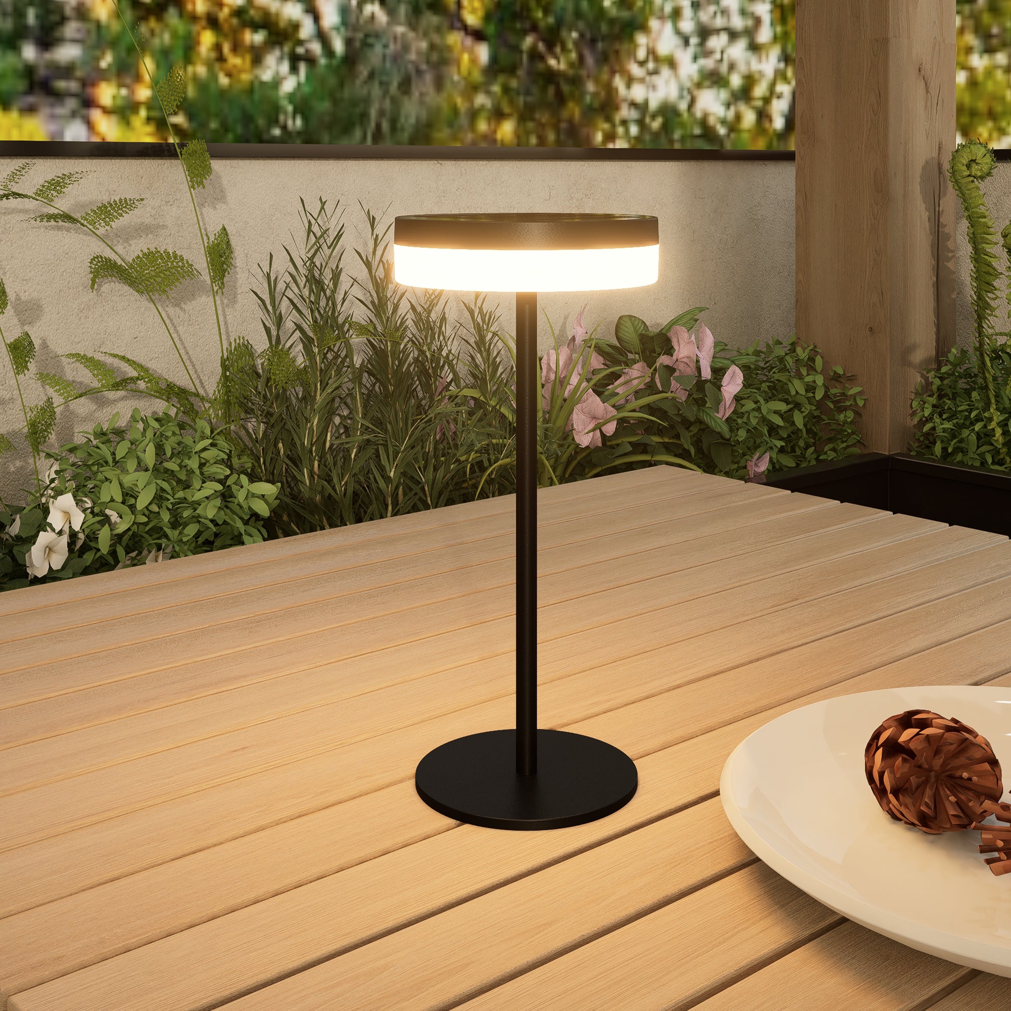 Red Deco Vivia Mini Solar H27cm lampe solaire table dimmable