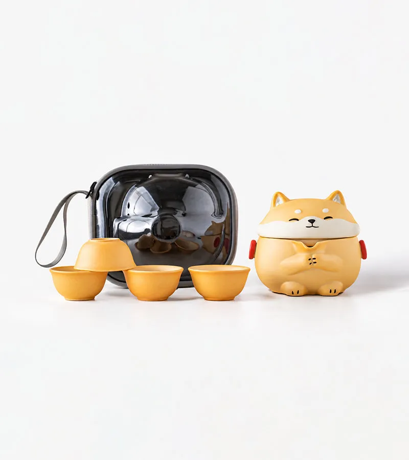 L'avant gardiste Shiba service à thé tasses chien mignon