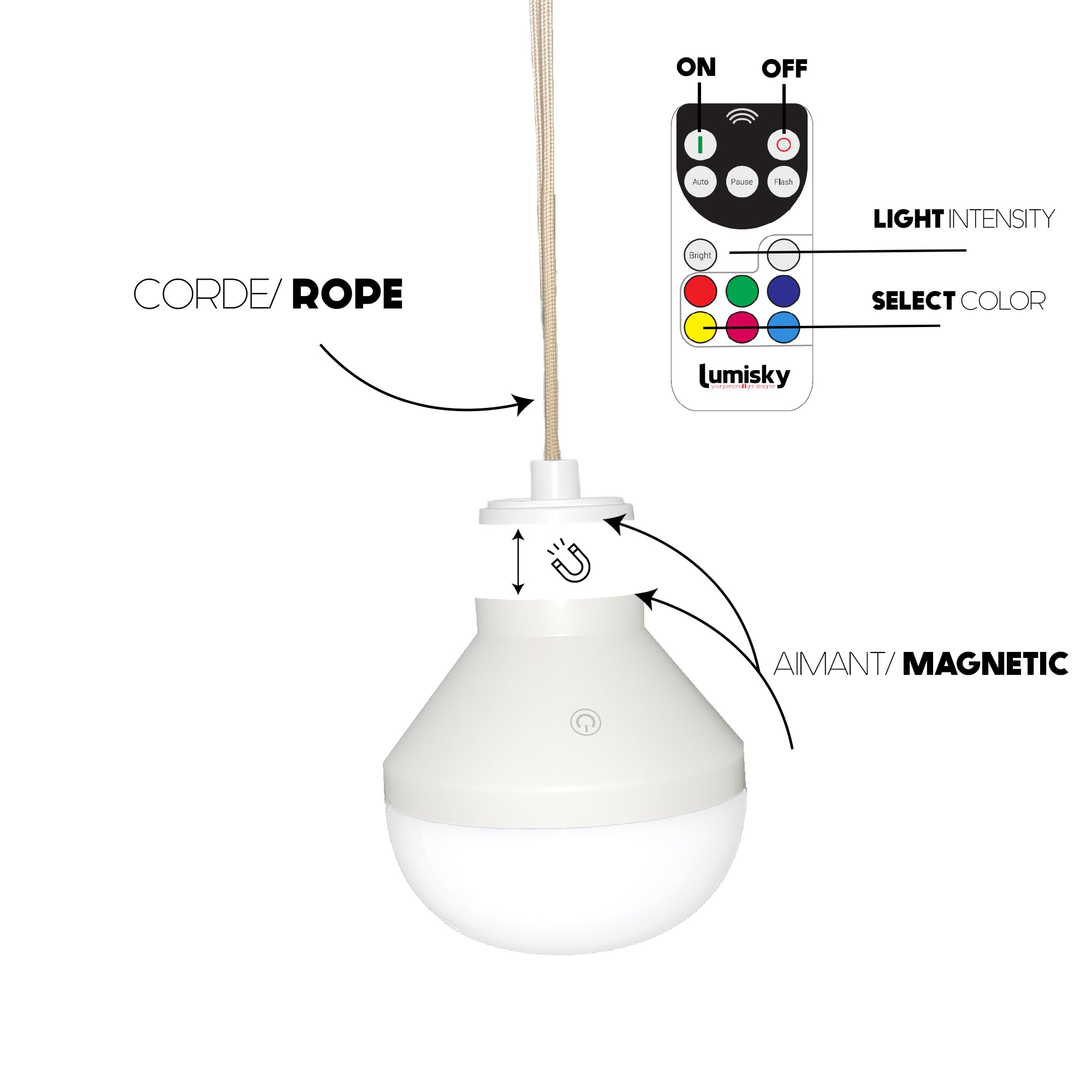 Red Deco Kleia Nomad suspension herbe marine RGB