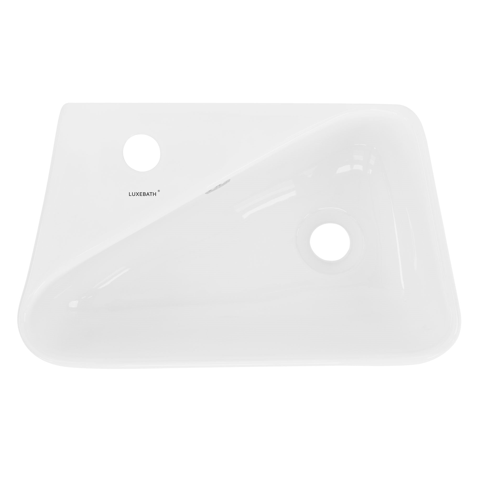 ML-Design vasque à poser 45x27cm blanc céramique trou à gauche