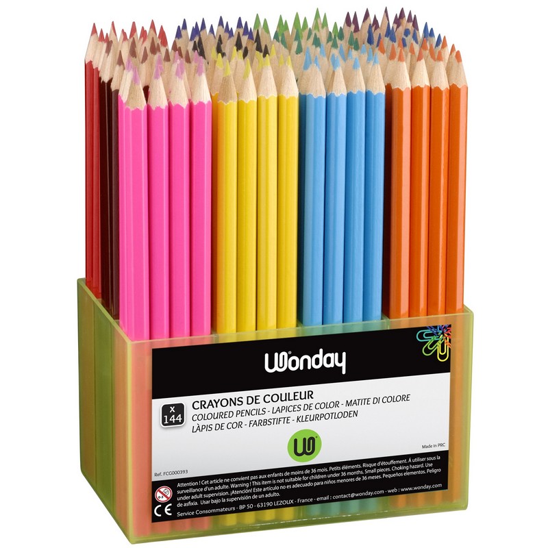 Safe Tool Pot 144 crayons de couleur 18 cm dessin