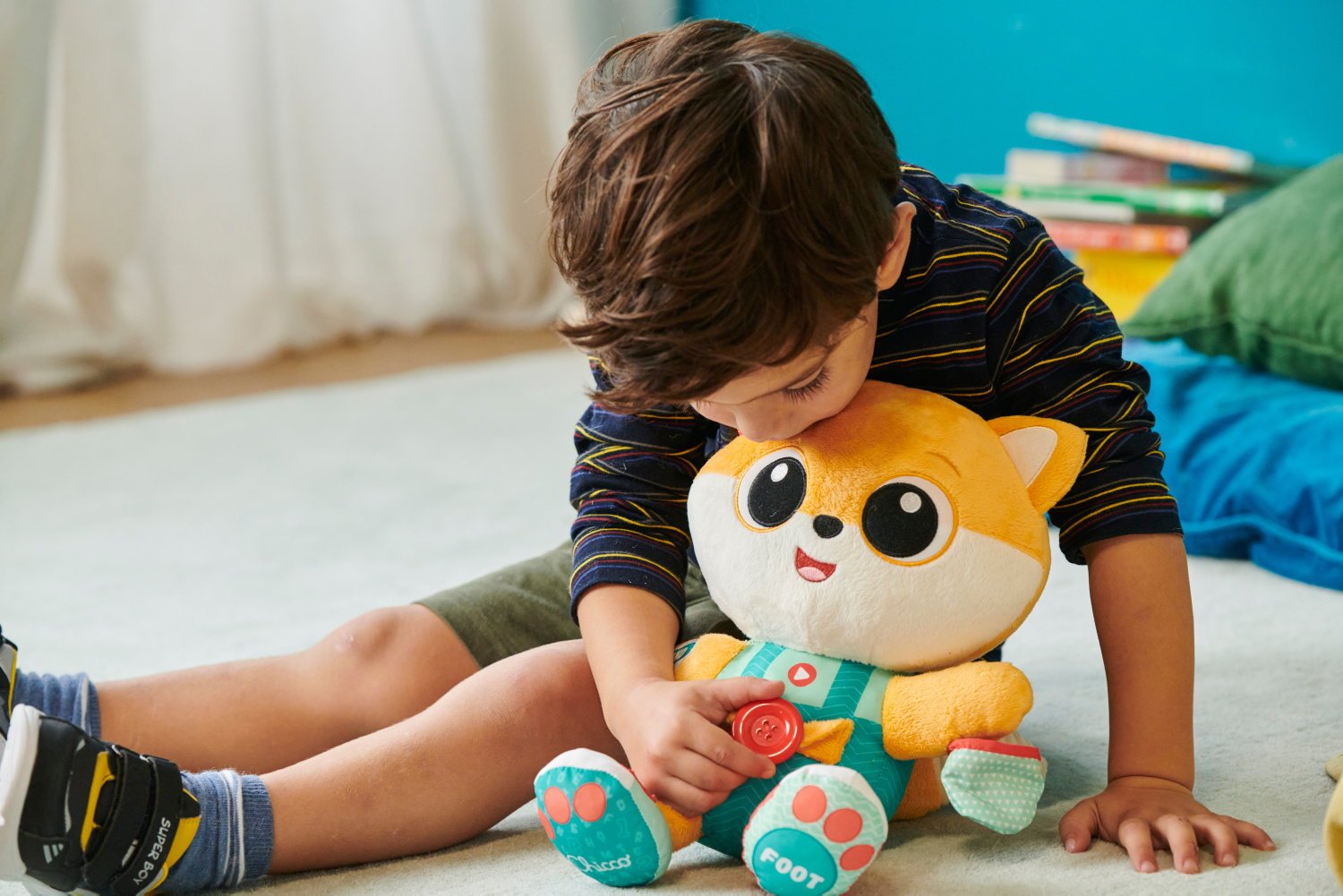 Renard bilingue jouet éveil interactif bébé chansons