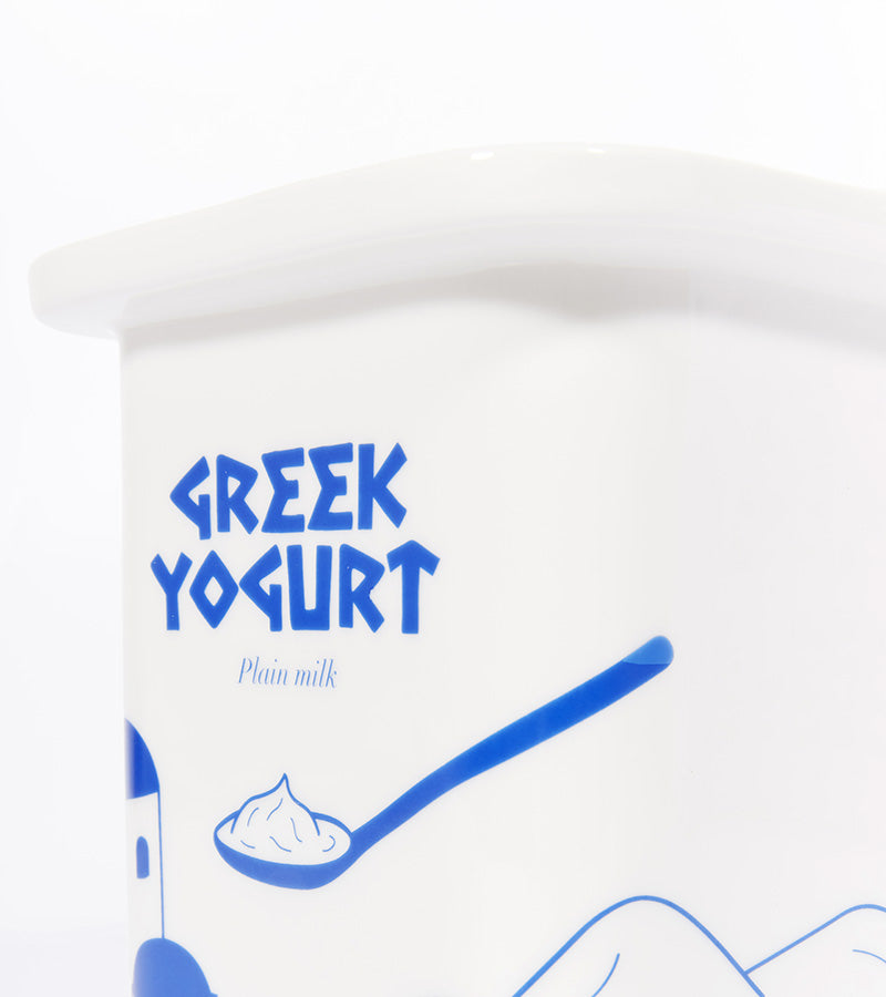 L'avant gardiste vase pot yaourt grec minimaliste blanc