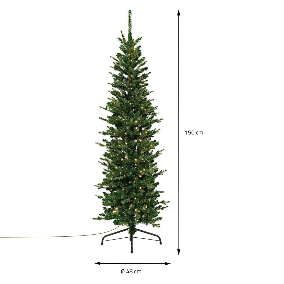 ECD Germany Haus & Wohnen Sapin artificiel lumineux 150 cm vert