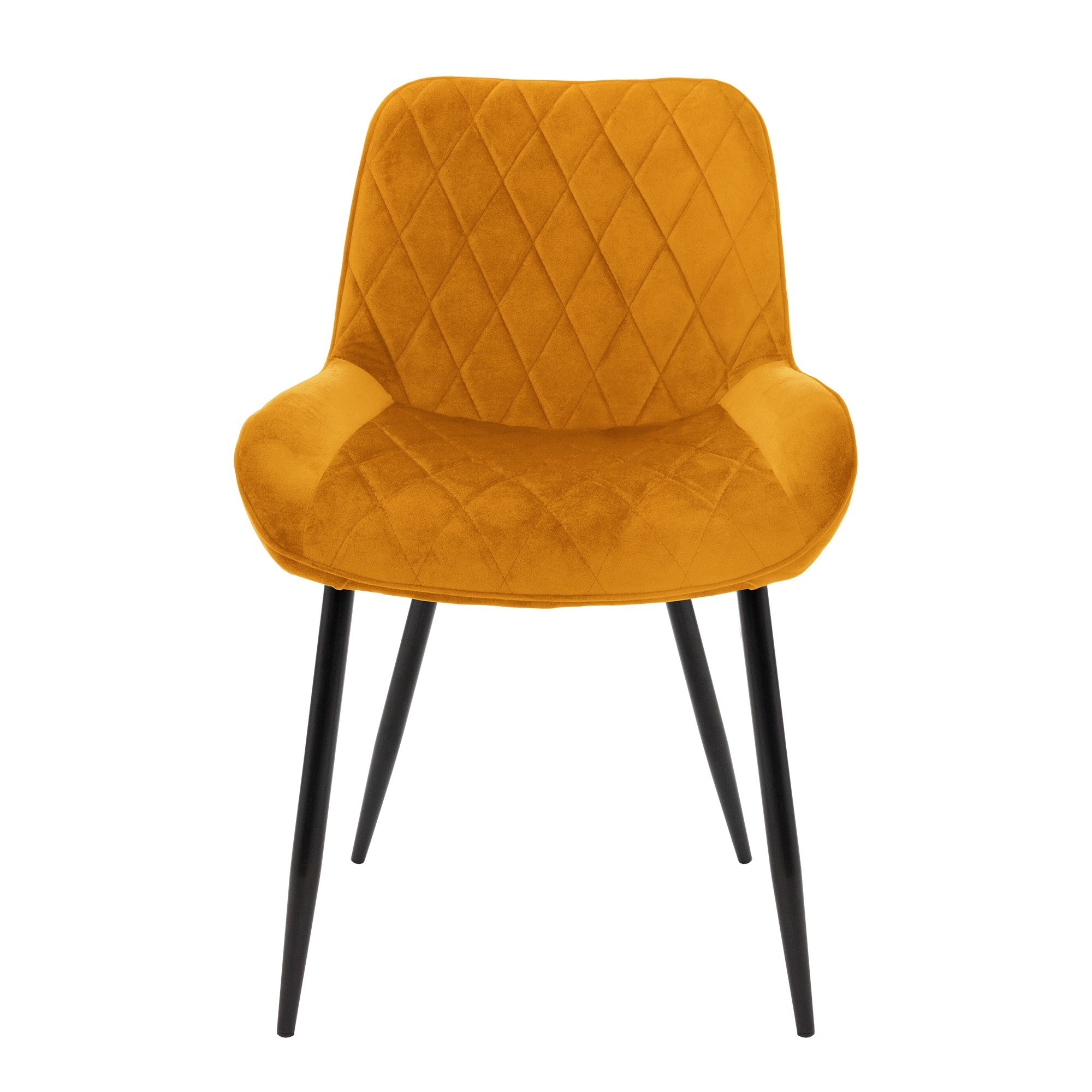 ECD Germany Möbel chaise velours moutarde lot 6 losanges