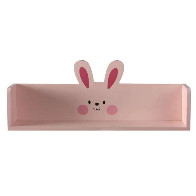 Étagère murale enfant rose clair animaux chambre