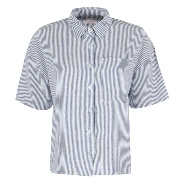 Stokomani Mode Chemise manche courte bleu taille 38 femme