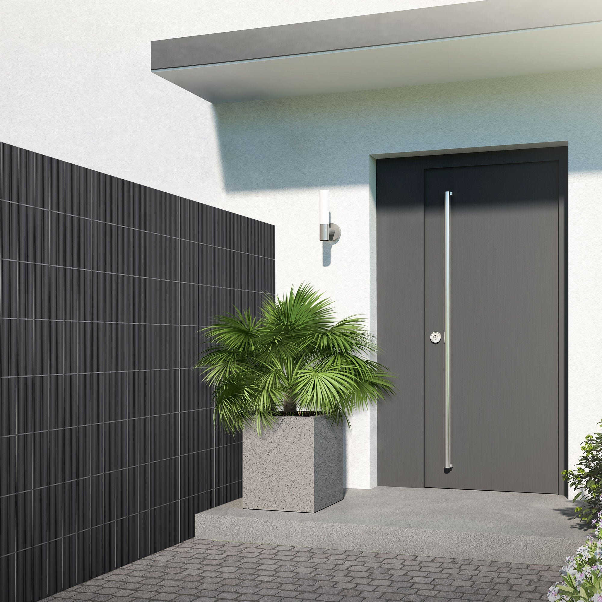 ECD Germany brise-vue PVC anthracite 400x140 cm occultant