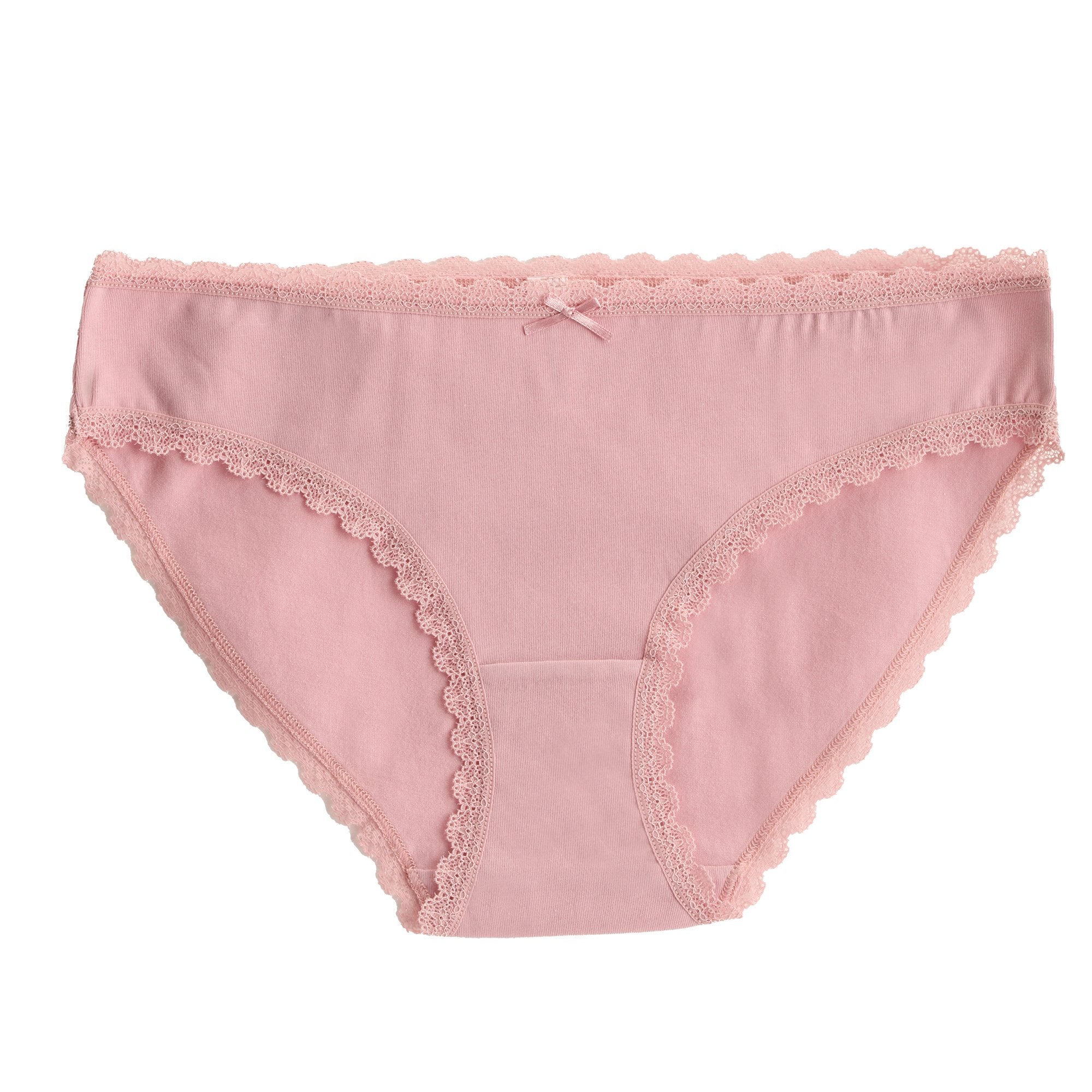 Stokomani Mode 3 slips femme Rose unis chiné dentelle