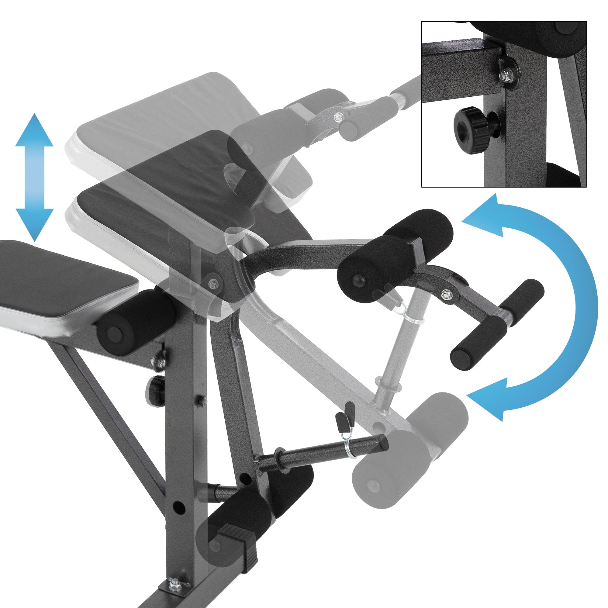 ECD Germany Sport Banc Musculation Multifonction 255kg Anthracite