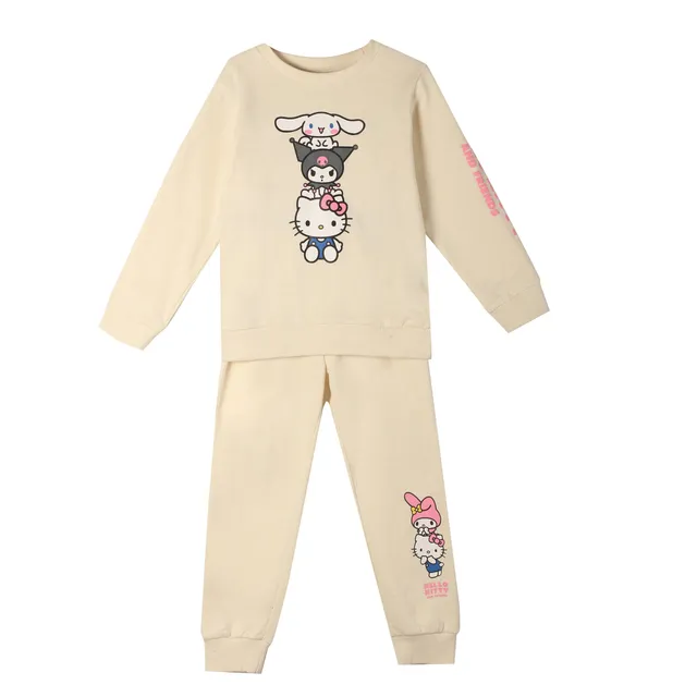 Stokomani Mode ensemble sweat jogging Hello Kitty beige