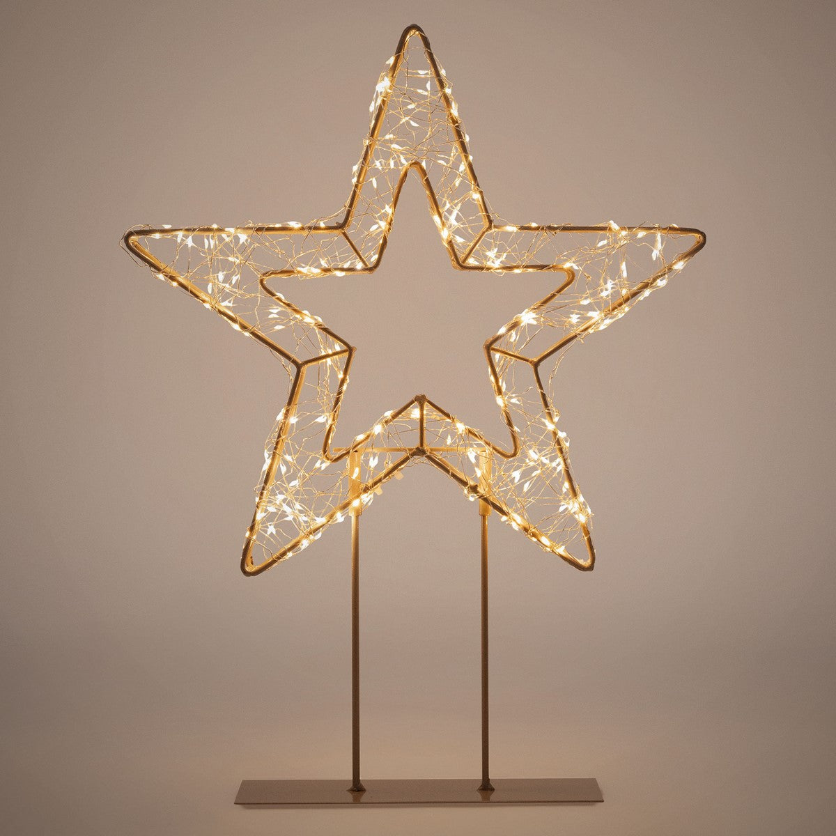 ECD Germany étoile lumineuse Noël LED blanc chaud 37 cm socle