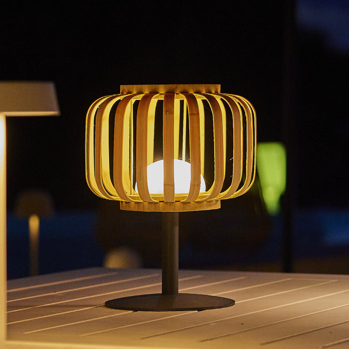 Red Deco Standy Mini Lampe Table Bambou H25cm Dimmable