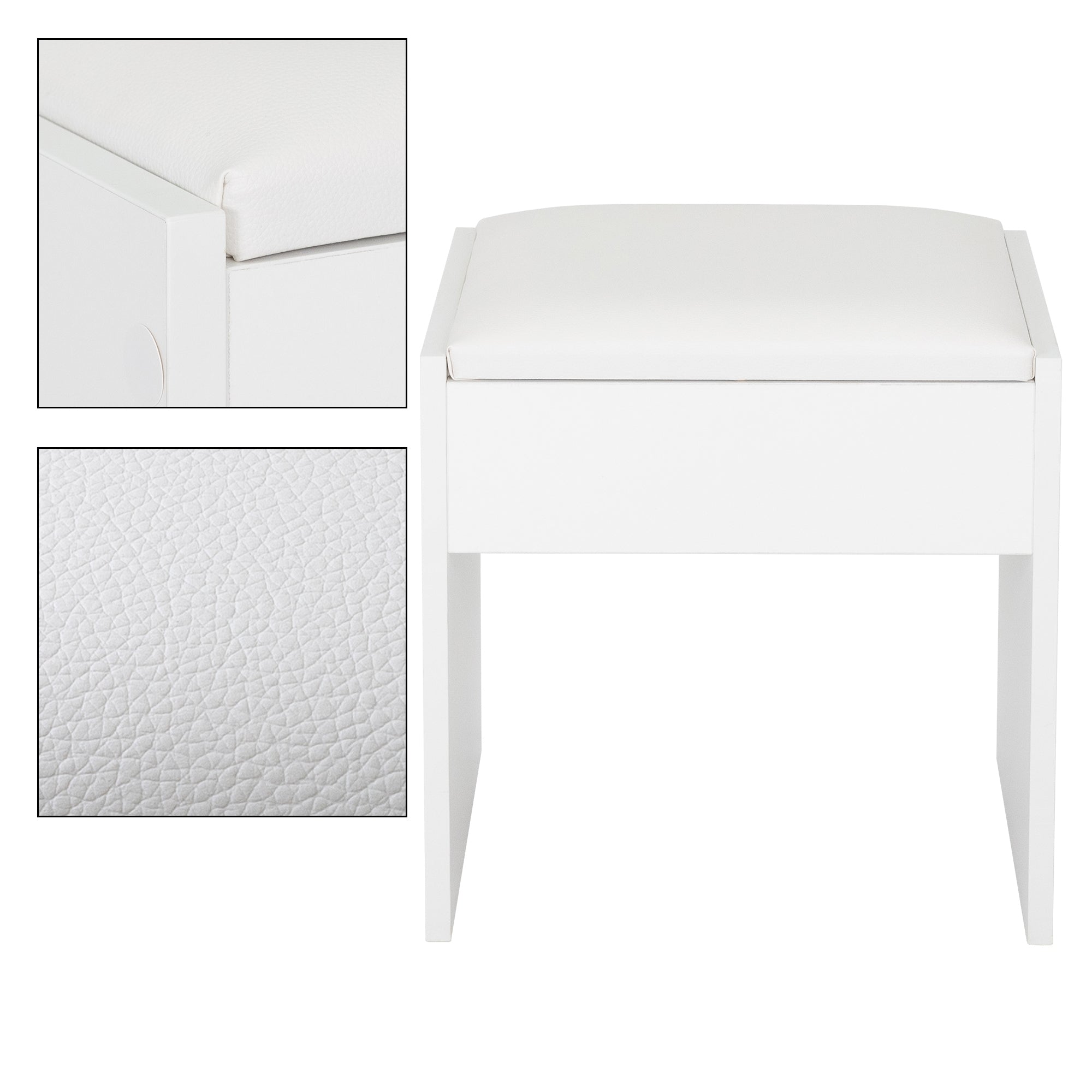 ECD Germany Möbel coiffeuse blanche 108 cm avec miroir et tabouret