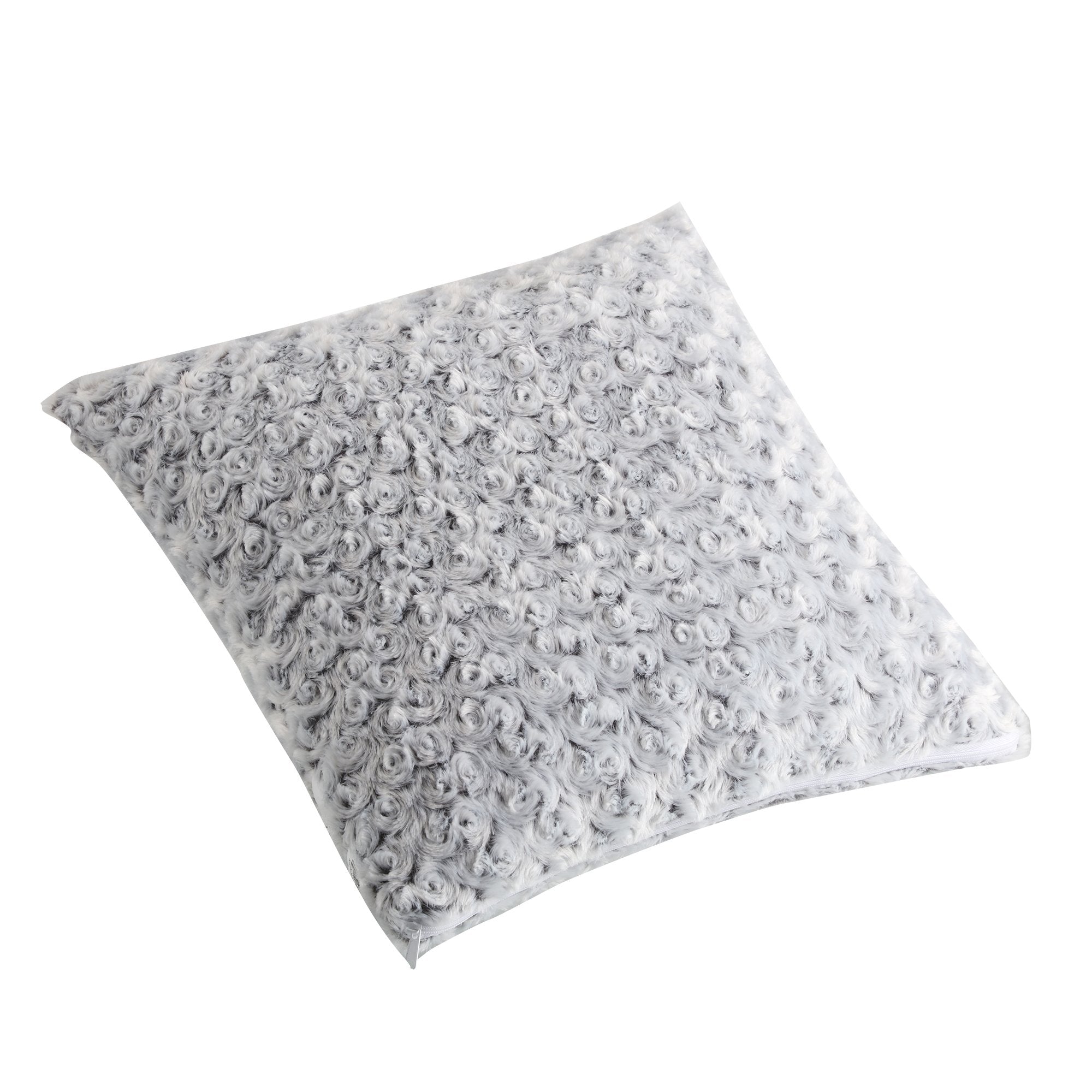 Stokomani Maison coussin fausse fourrure rose clair