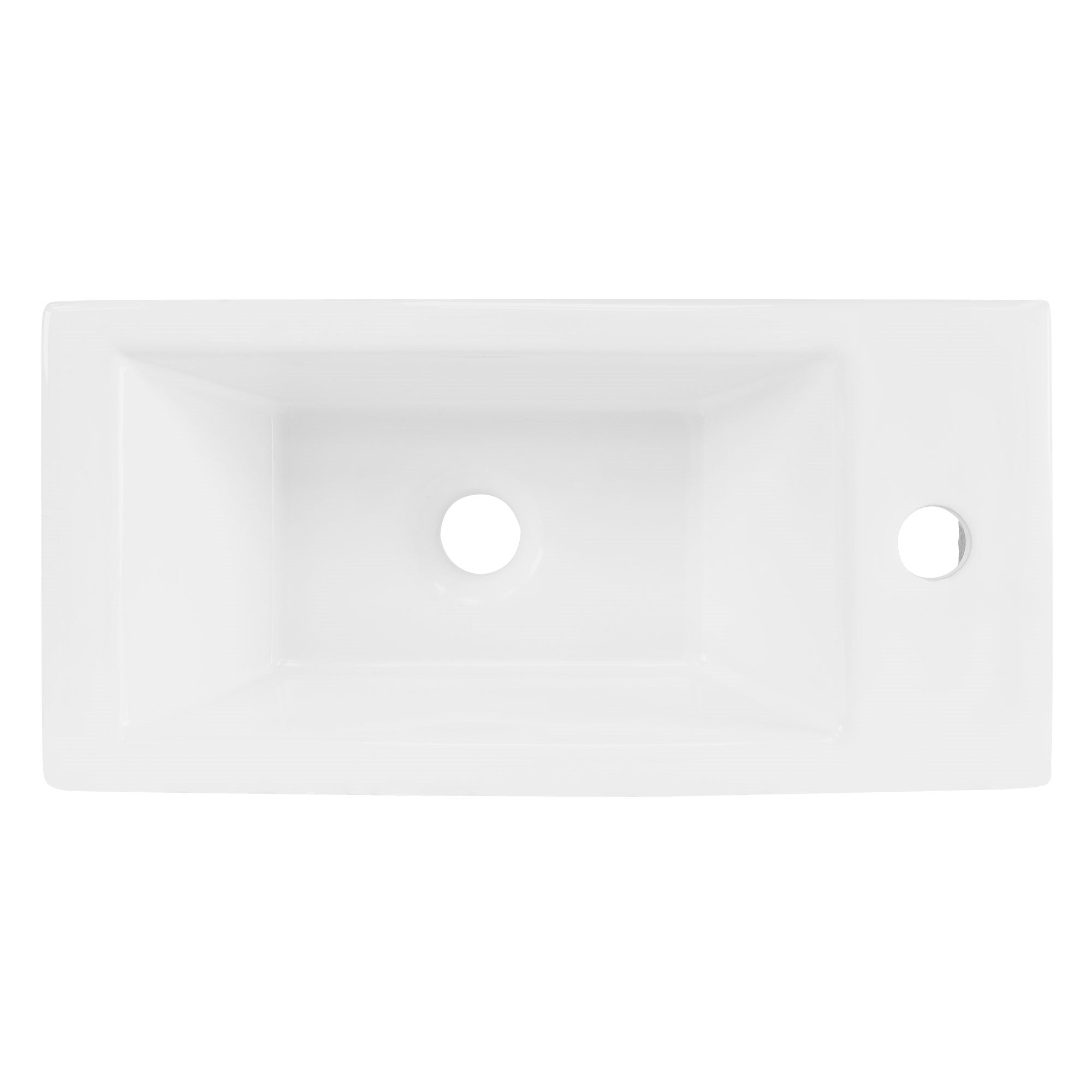 ECD Sanitär LuxeBath 51x25 vasque céramique blanche avec bonde