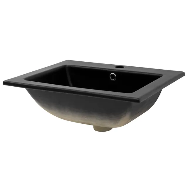 LuxeBath lavabo rectangulaire blanc céramique 525x450x210 mm