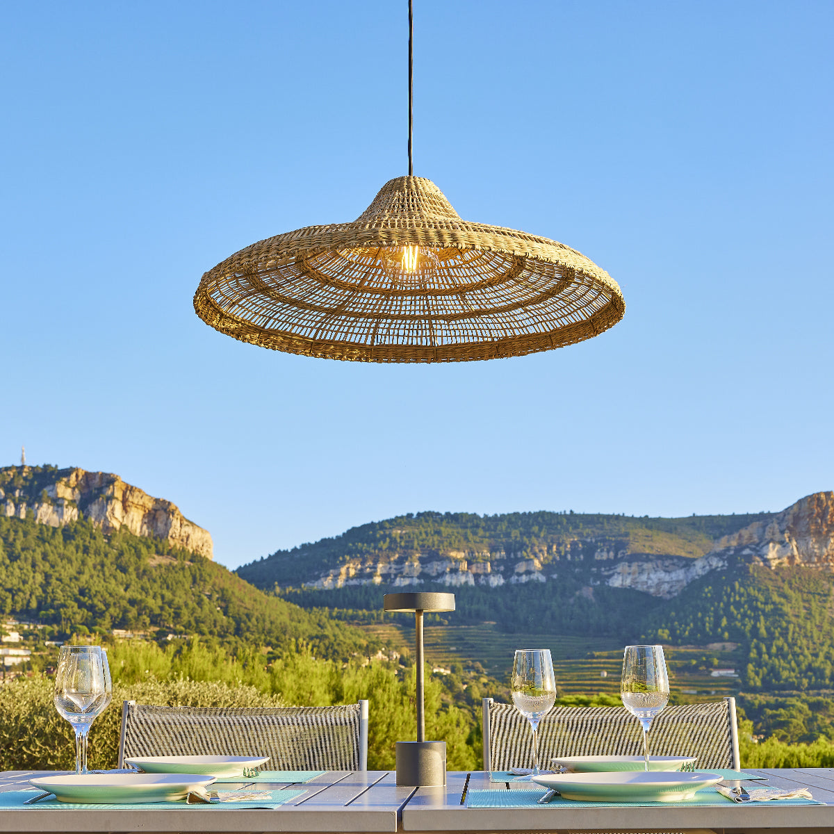 Red Deco Freya Large suspension extérieure herbe marine 5m E27