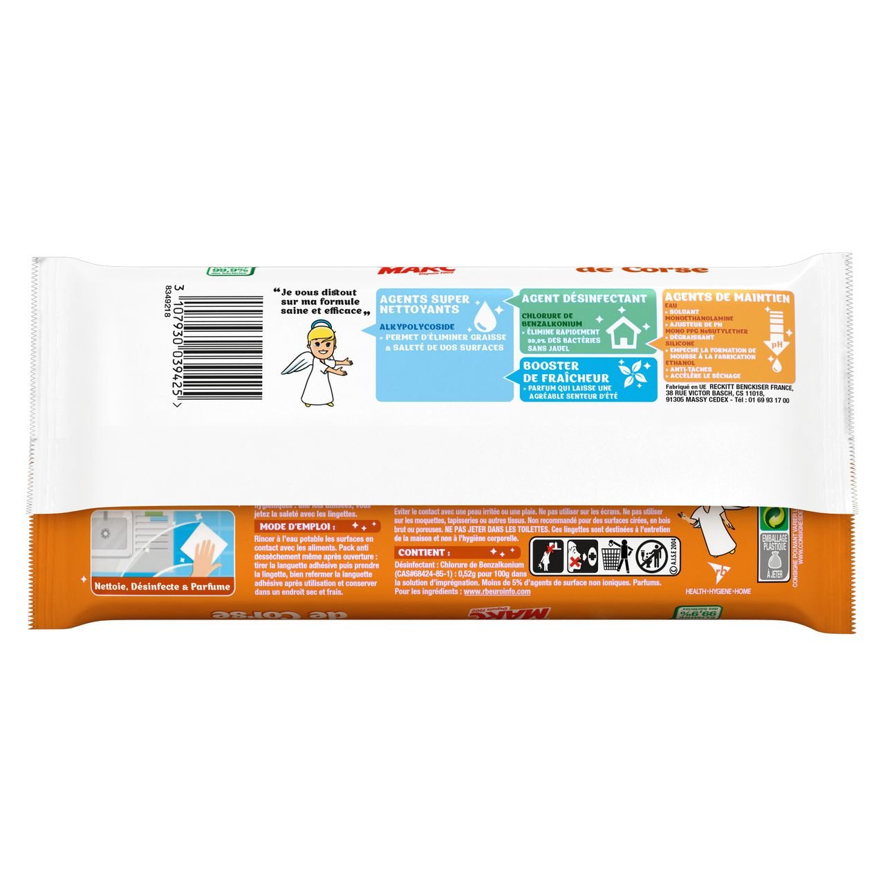 Soleil de Corse lingettes multiusages 64 pièces désinfectantes