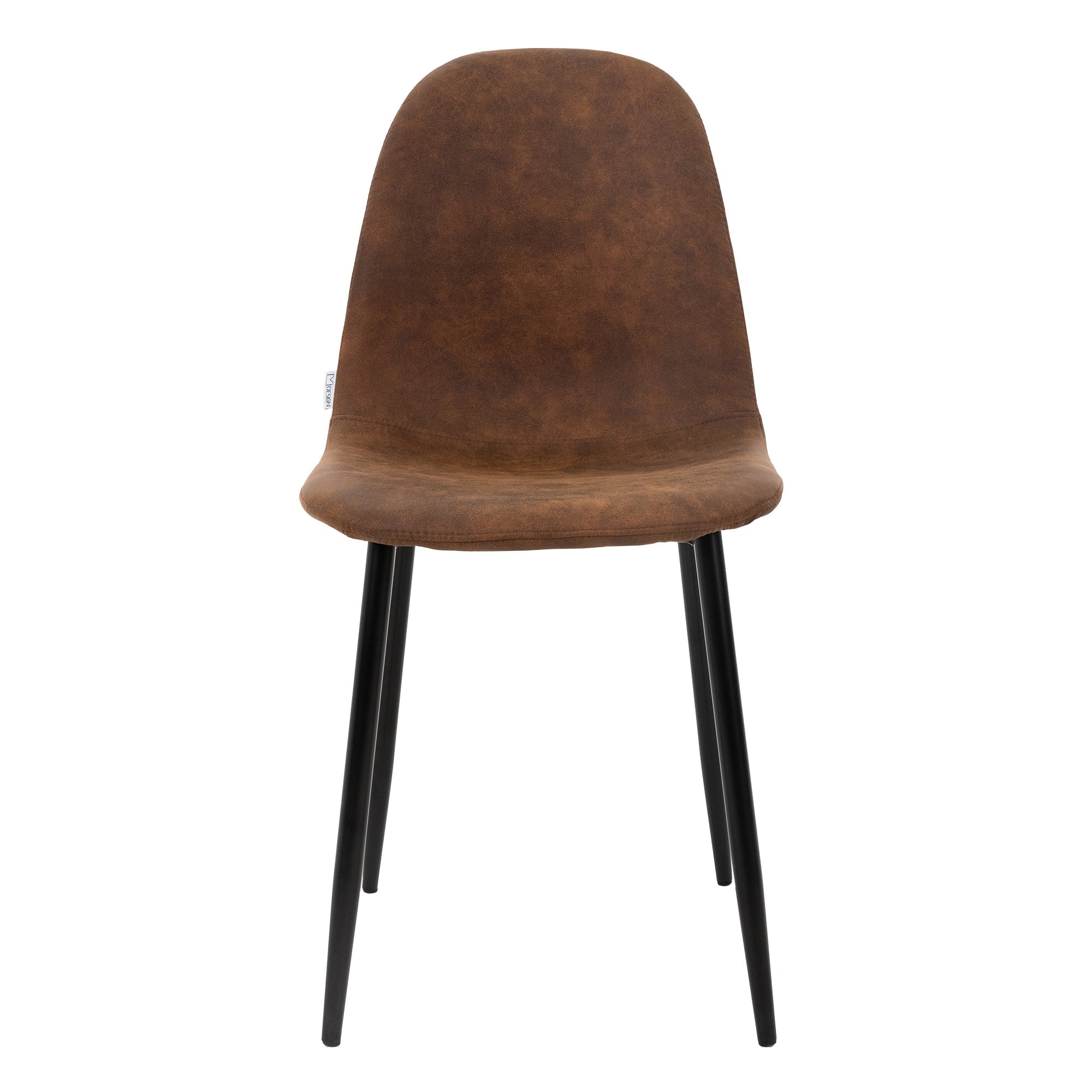 ECD Germany Möbel Lot 4 Chaises Salle à Manger Marron Simili