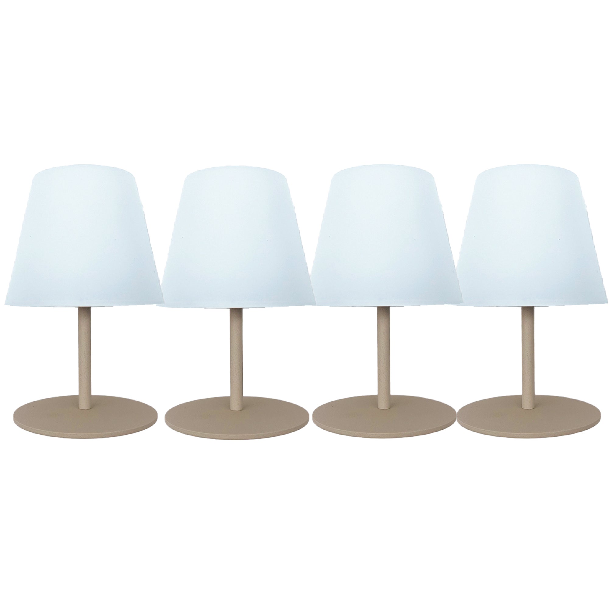 Red Deco Twins Cream lot 4 mini lampes sans fil crème H16 cm
