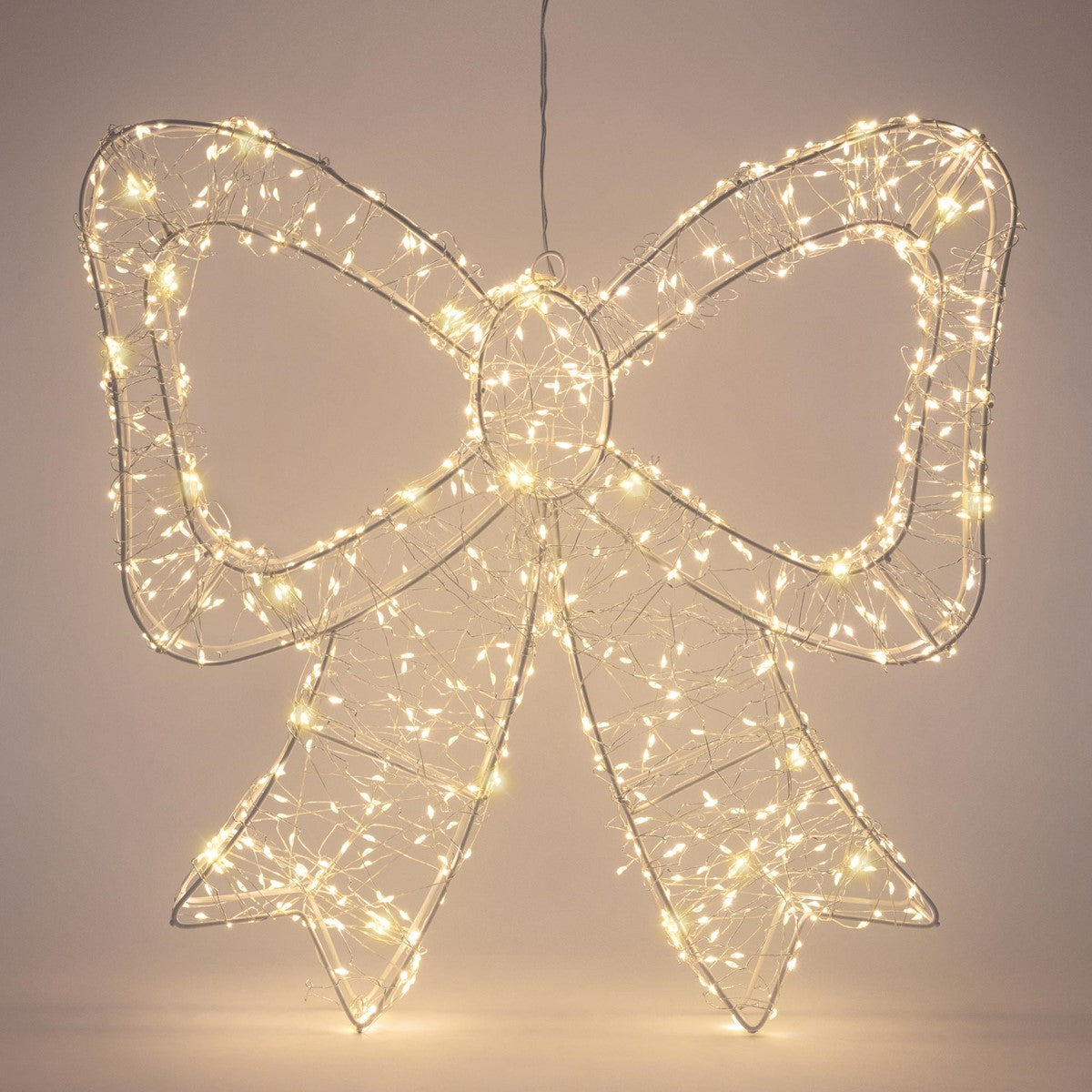 ECD Germany boucle Noël LED blanc chaud 37x33 cm métal IP44