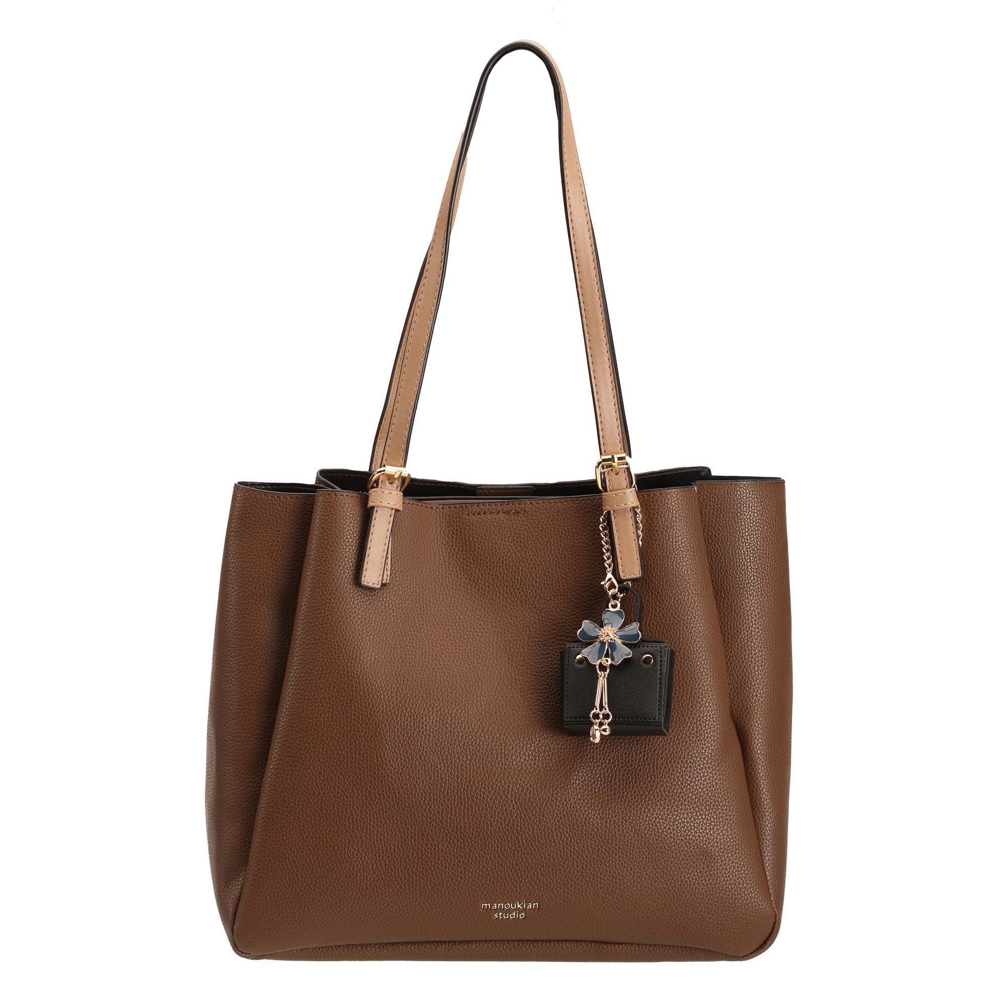 Stokomani Sac à main fourre-tout cabas marron mode femme
