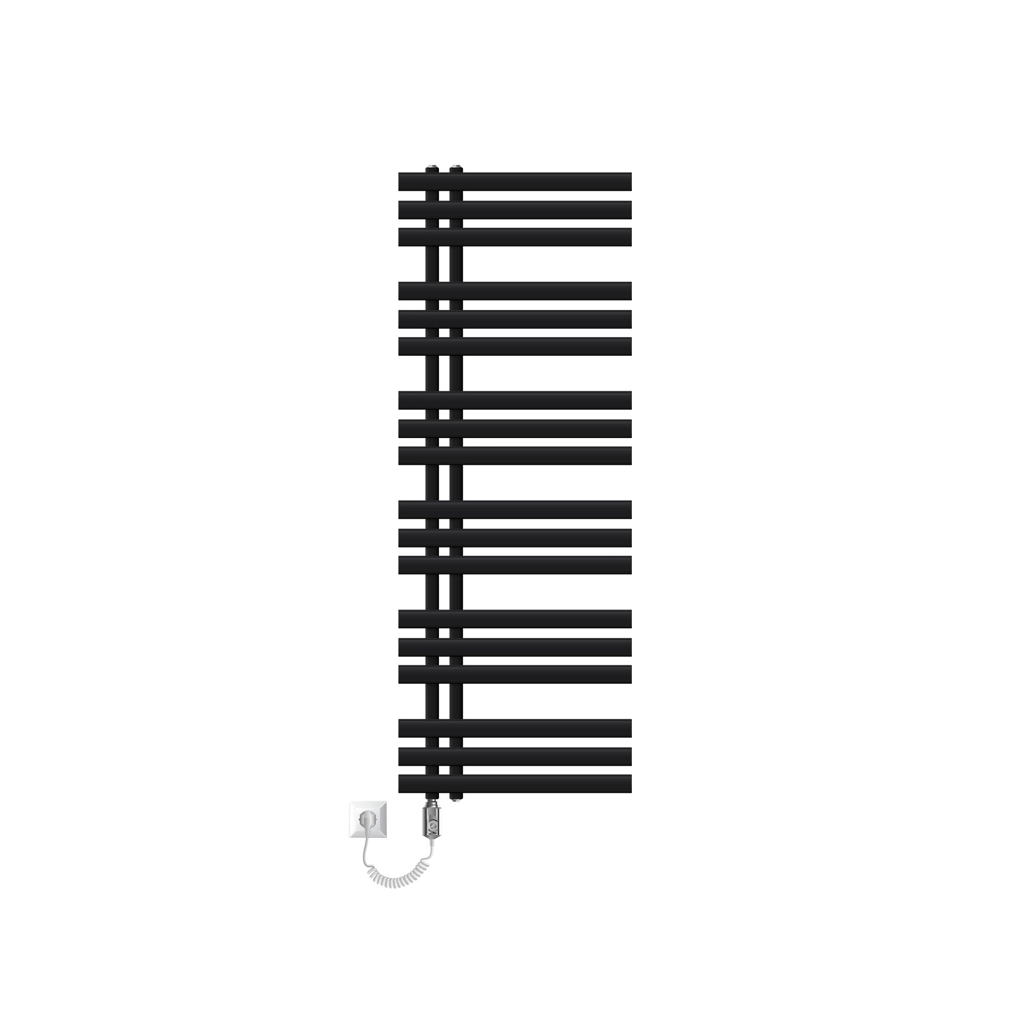 LuxeBath Iron EM radiateur salle de bain noir mat 500x1400 900W