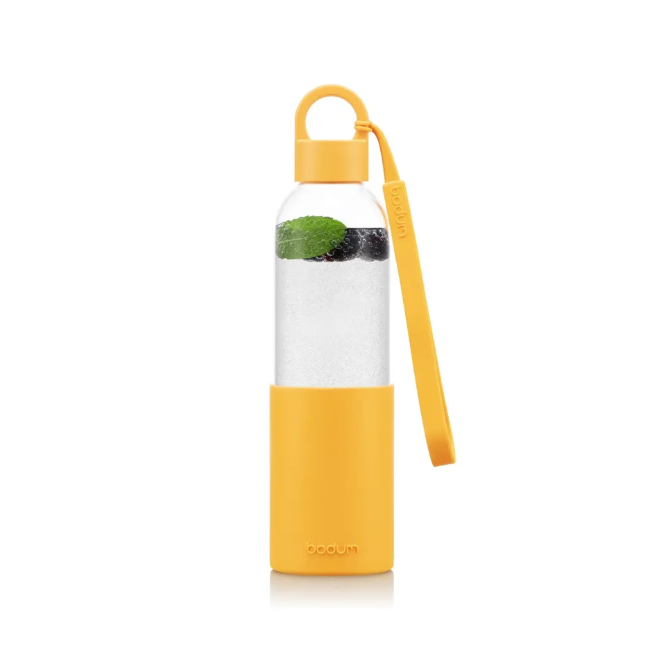 Bodum gourde en verre 0,5 L jaune silicone réutilisable