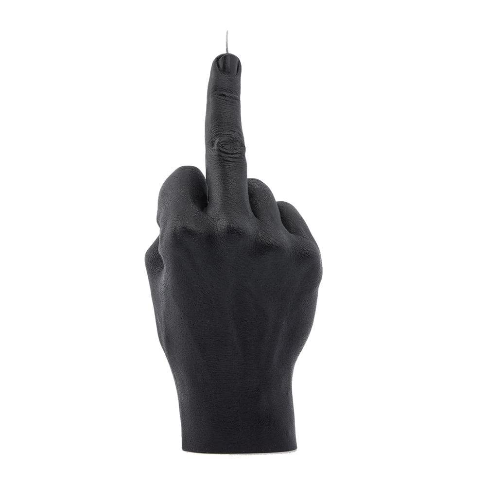 Shop-Story Middle Finger Candle bougie doigt d'honneur noire cire soja